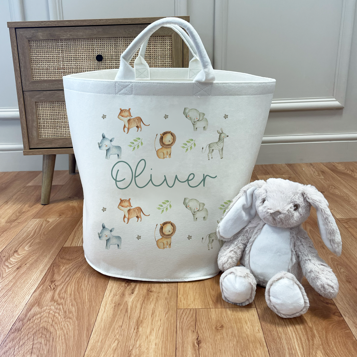 Personalised  Jungle Toy Baskets