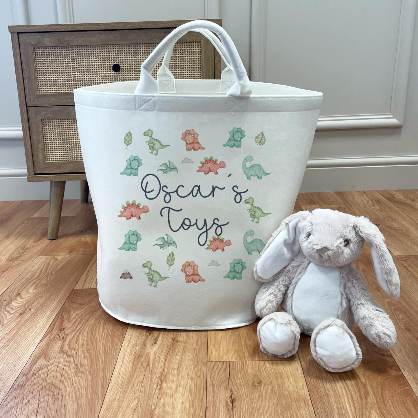 Personalised Dinosaur Toy Baskets