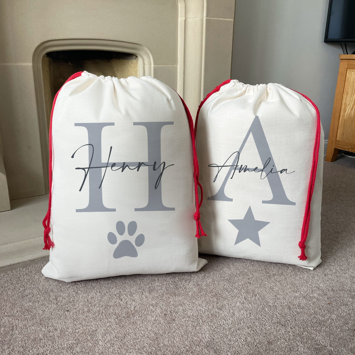 Personalised Initial Christmas Sacks