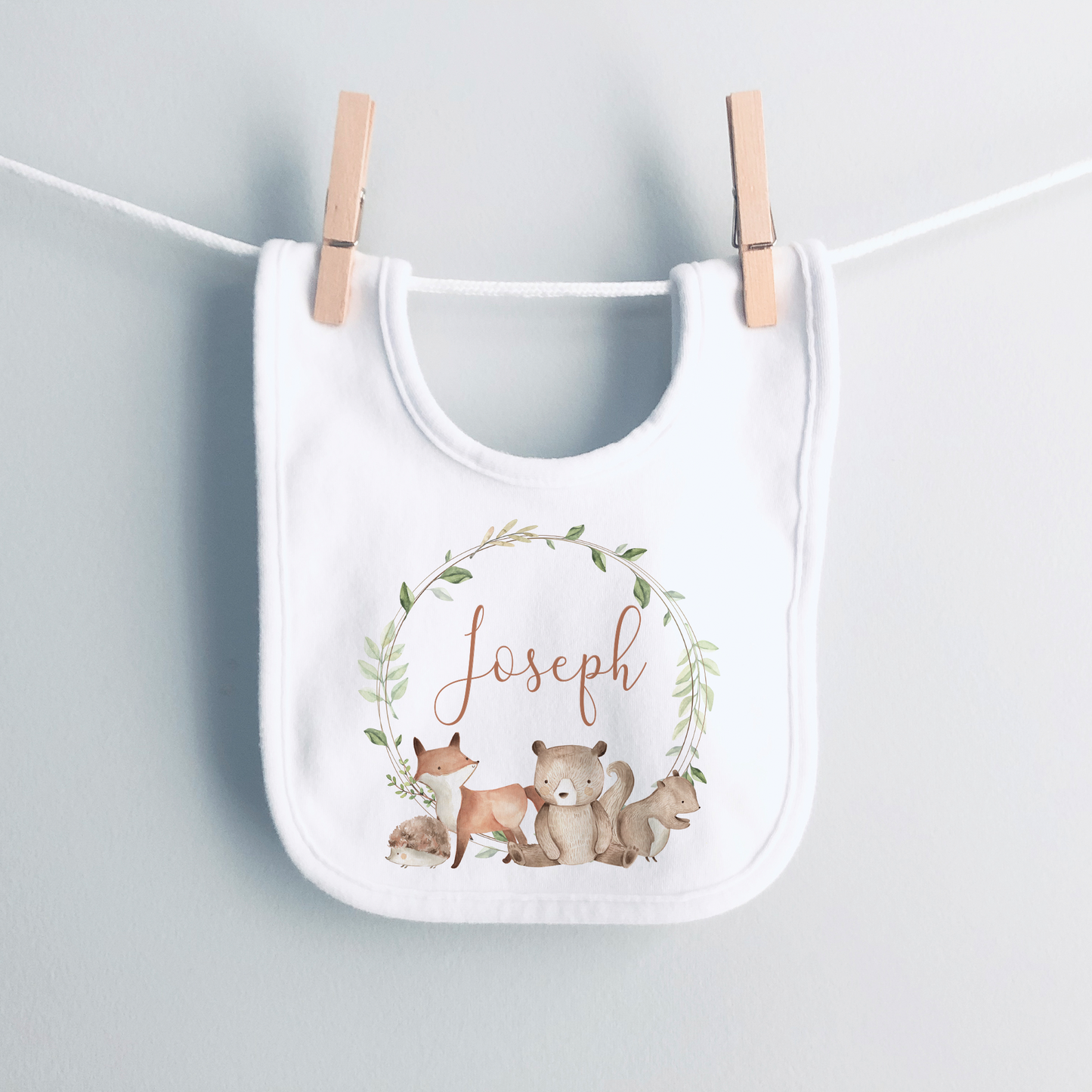 Personalised Woodland Baby Vest and Sleepsuit