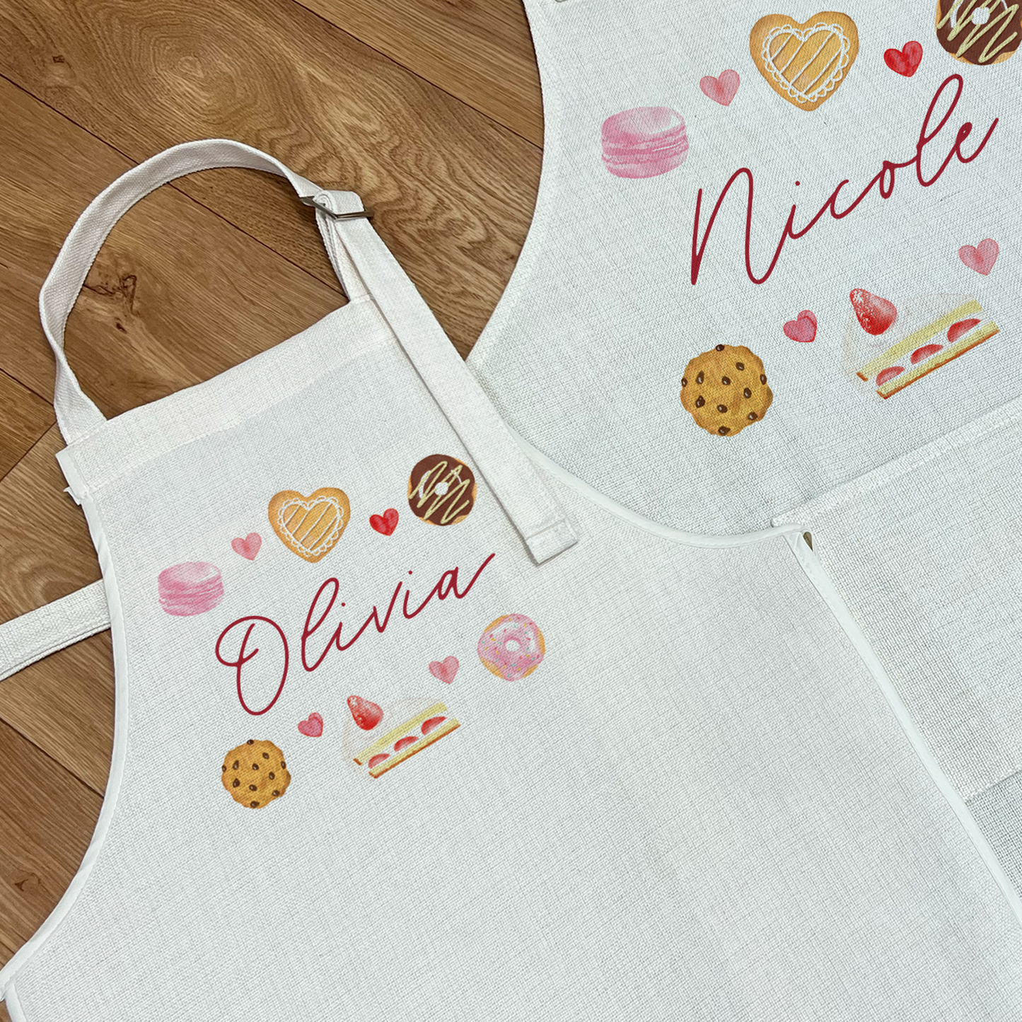 Personalised Love Heart Apron & Chefs Hat Set