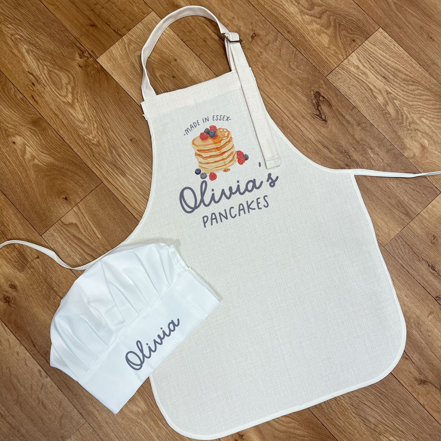 Personalised Pancake Apron & Chefs Hat Set