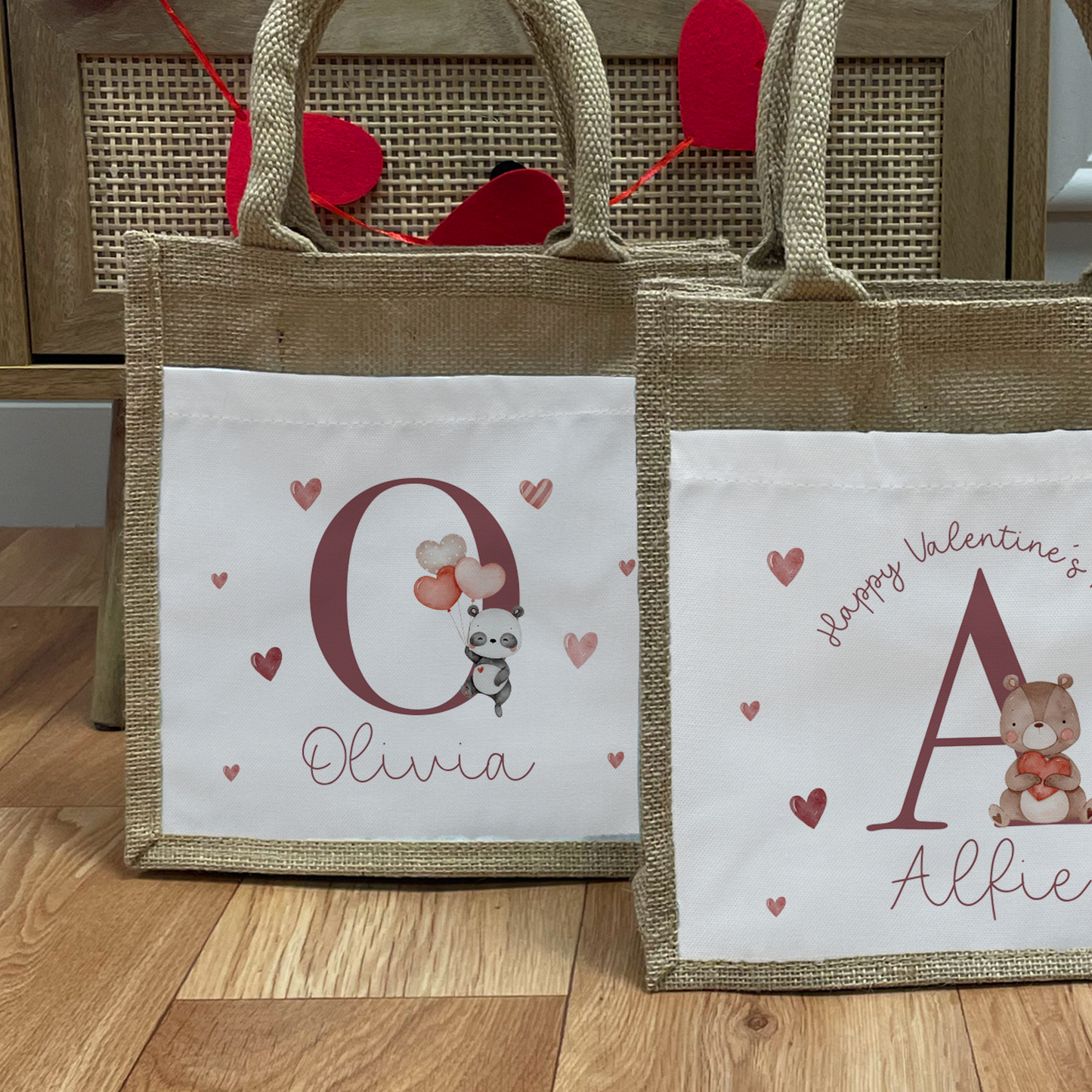 Personalised Valentine's Day Jute Bag
