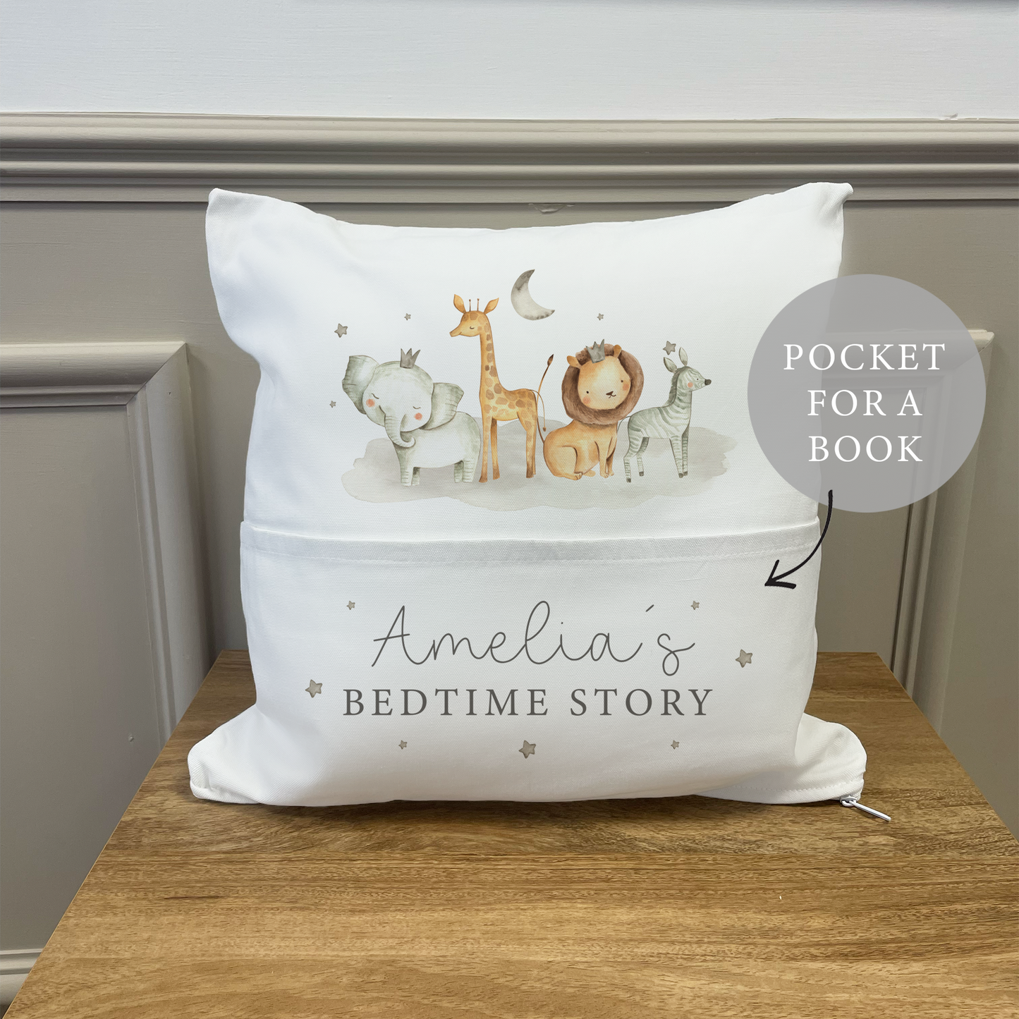 Personalised Bedtime Story Jungle Cushion