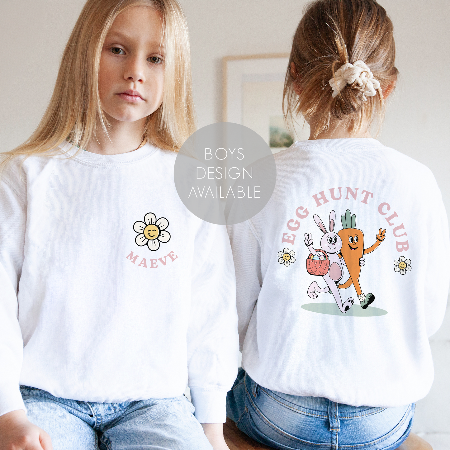Personalised Kids & Adults Easter Egg Hunt Sweatshirt