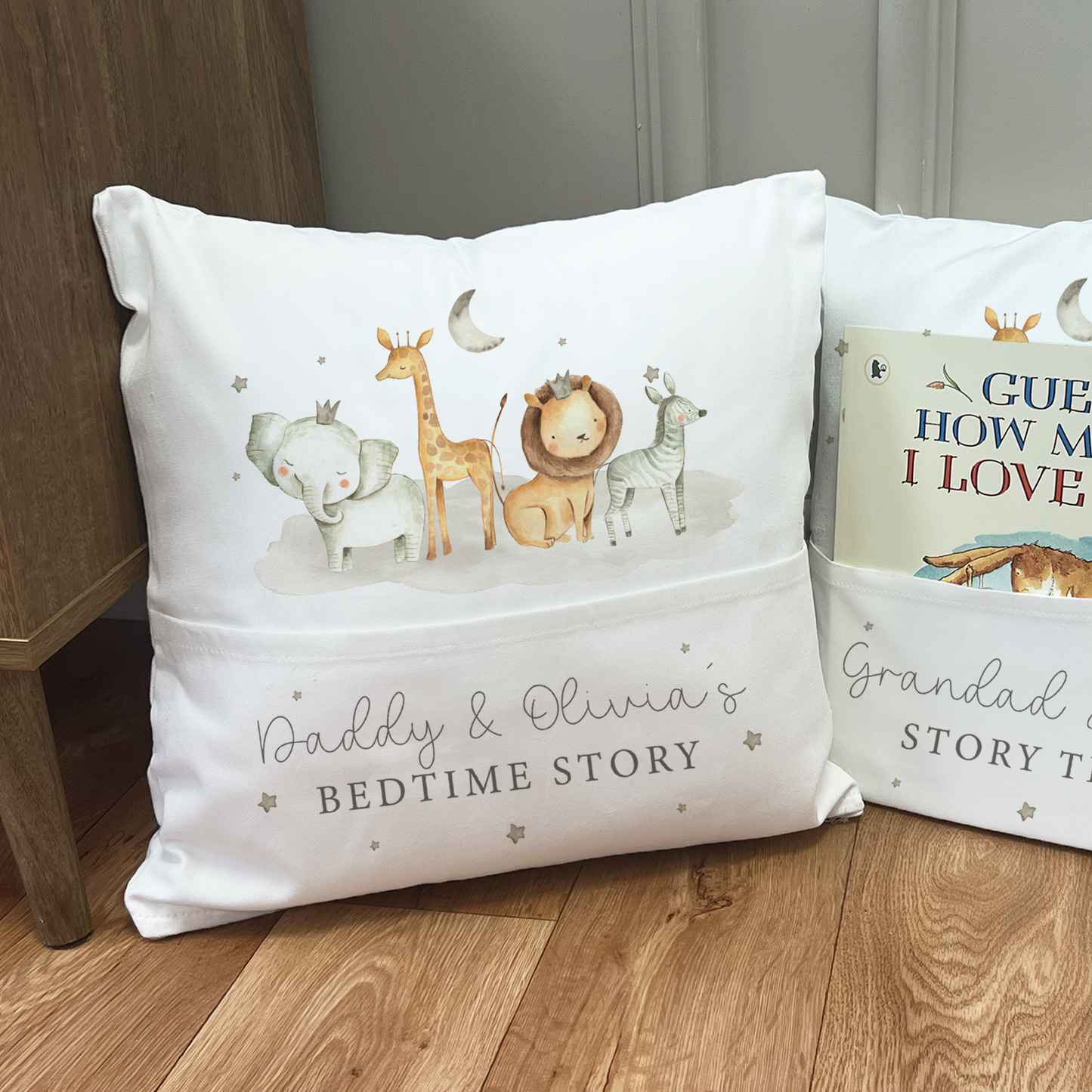 Personalised Daddy & Me Story Book Cushion