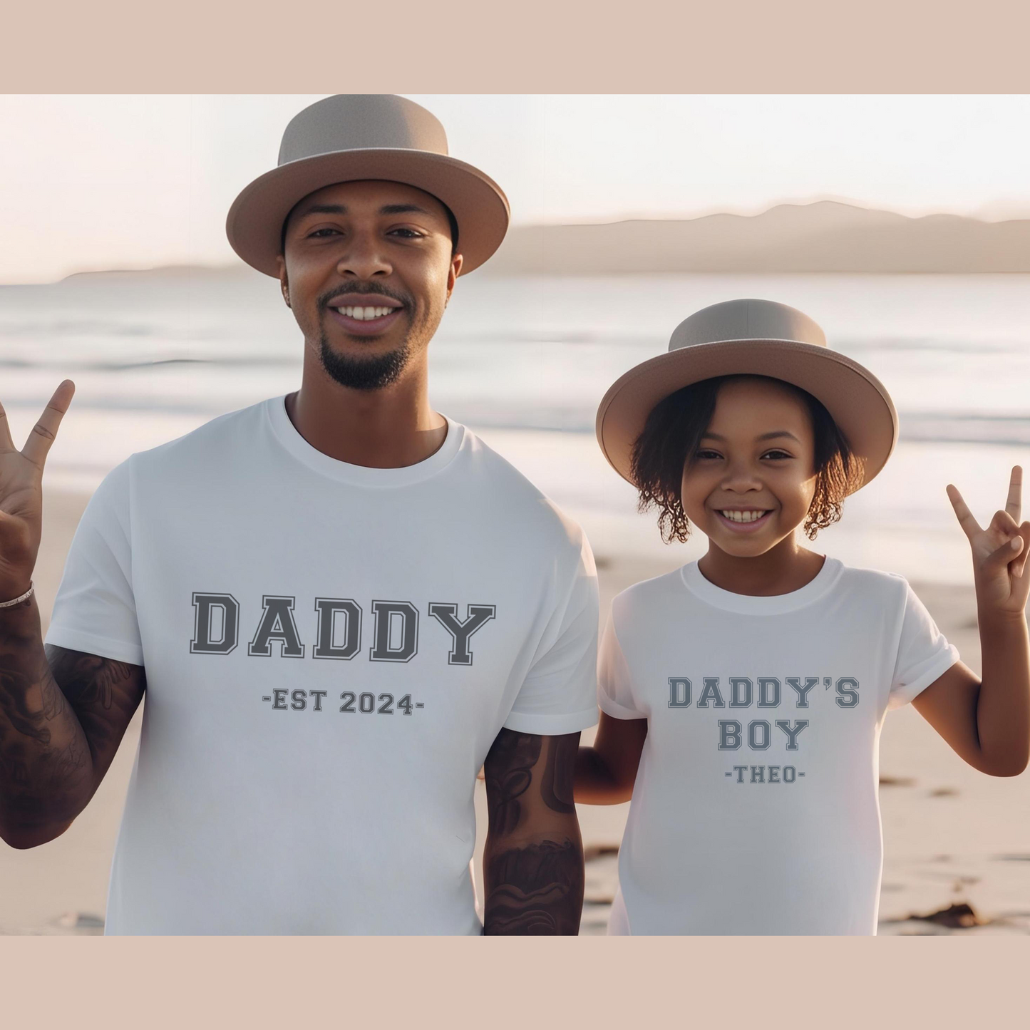 Personalised Father's Day Dad T-Shirt & Baby Vests