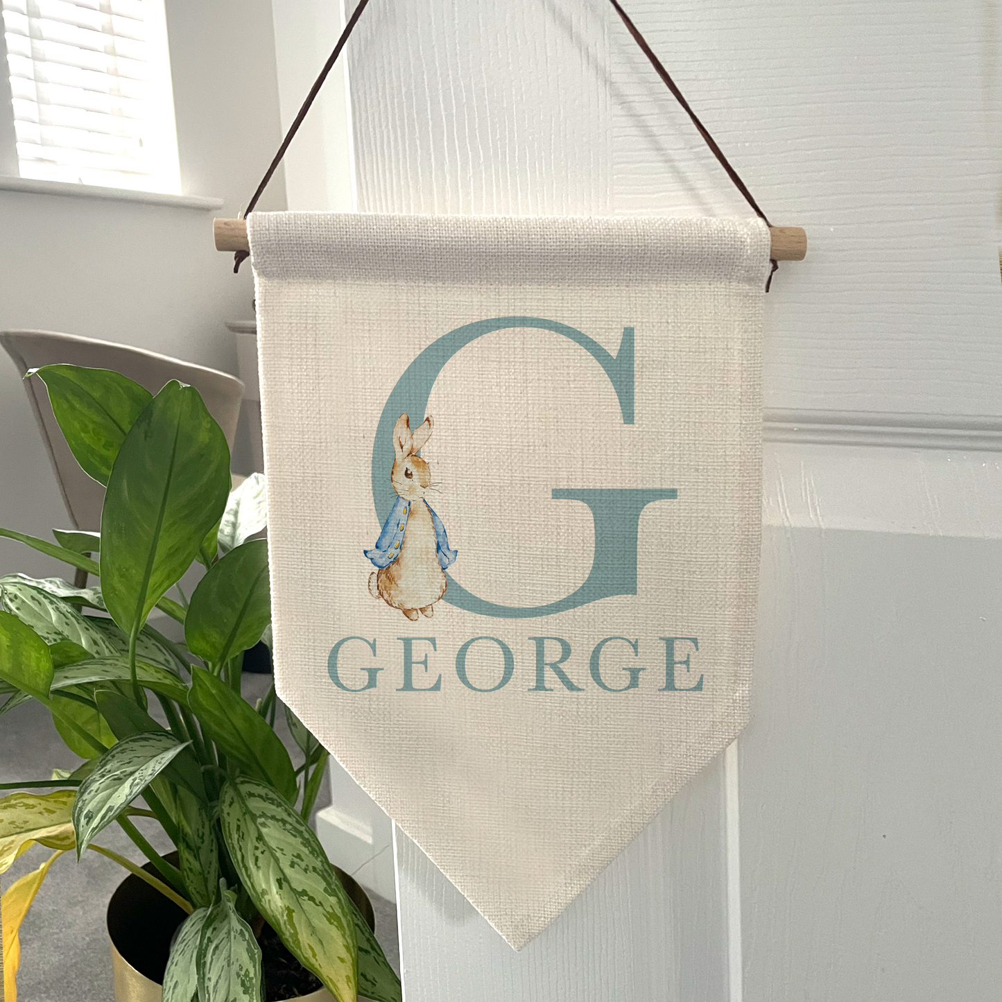 Personalised Bunny Baby Flag