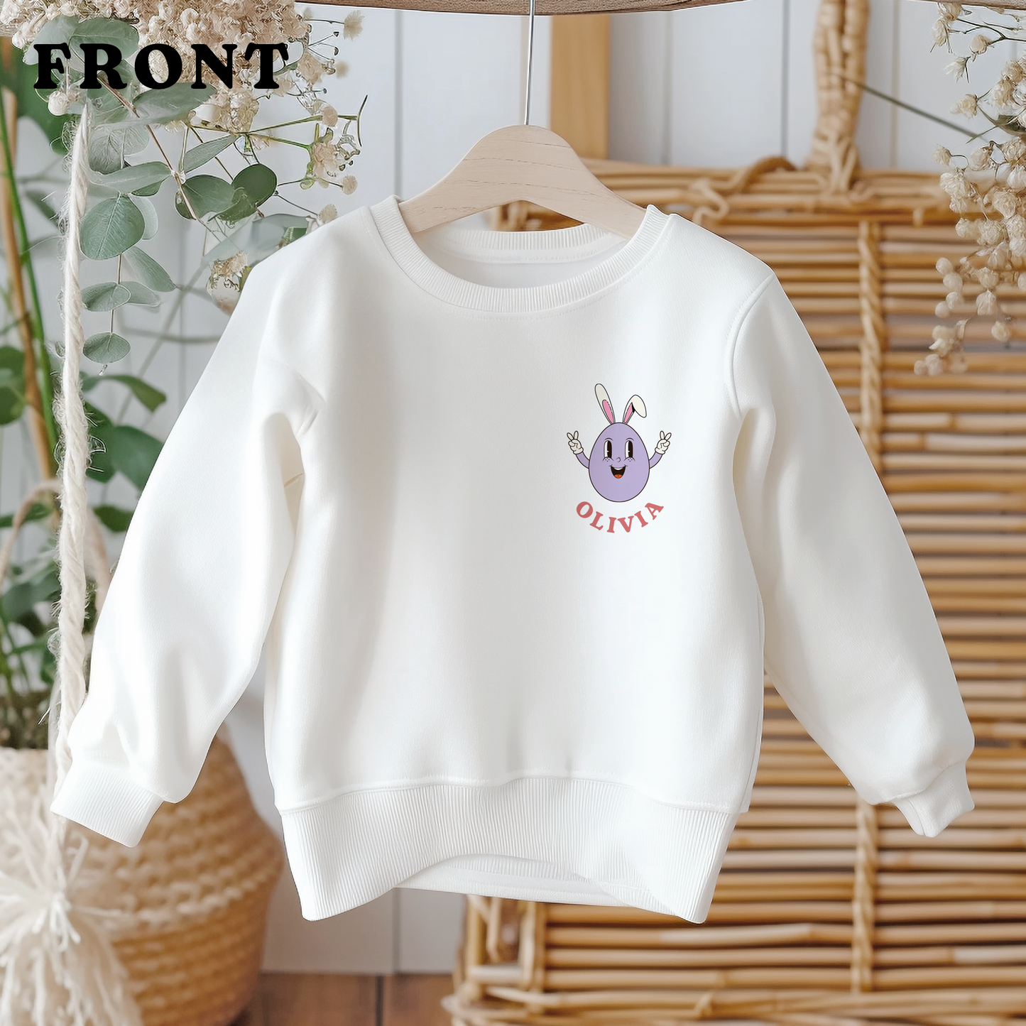 Personalised Kids & Adults Easter Egg Sweatshirt