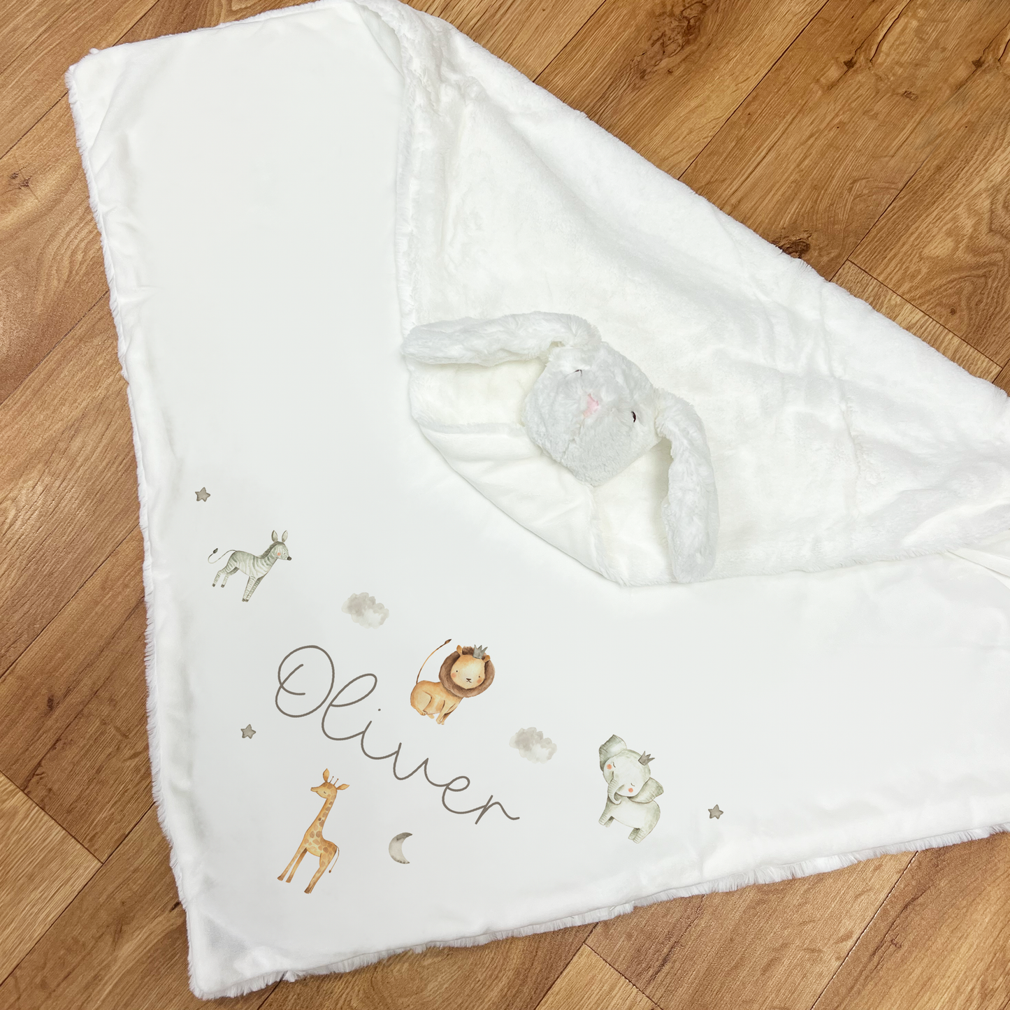 Personalised Jungle  Baby Blanket