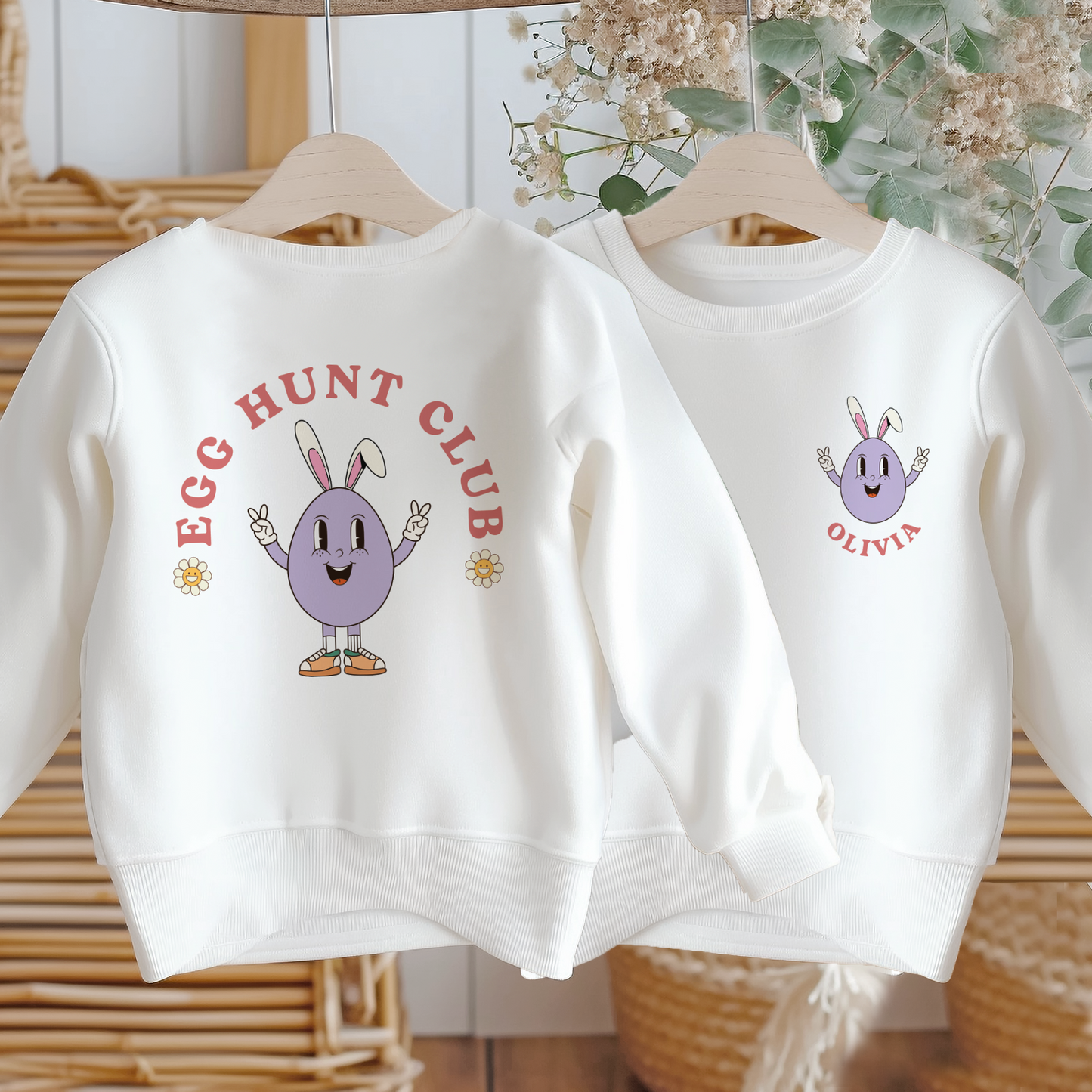 Personalised Kids & Adults Easter Egg Sweatshirt