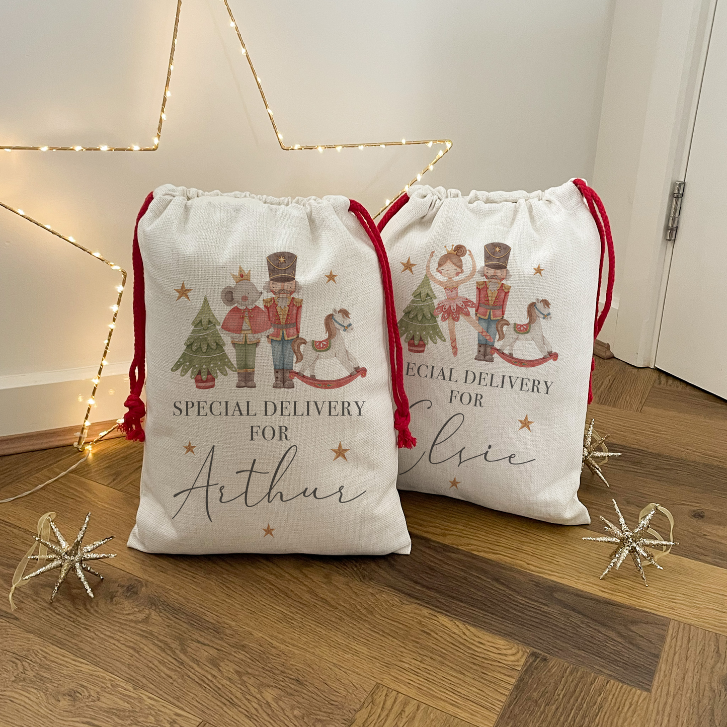 Personalised Nutcracker Christmas Sack