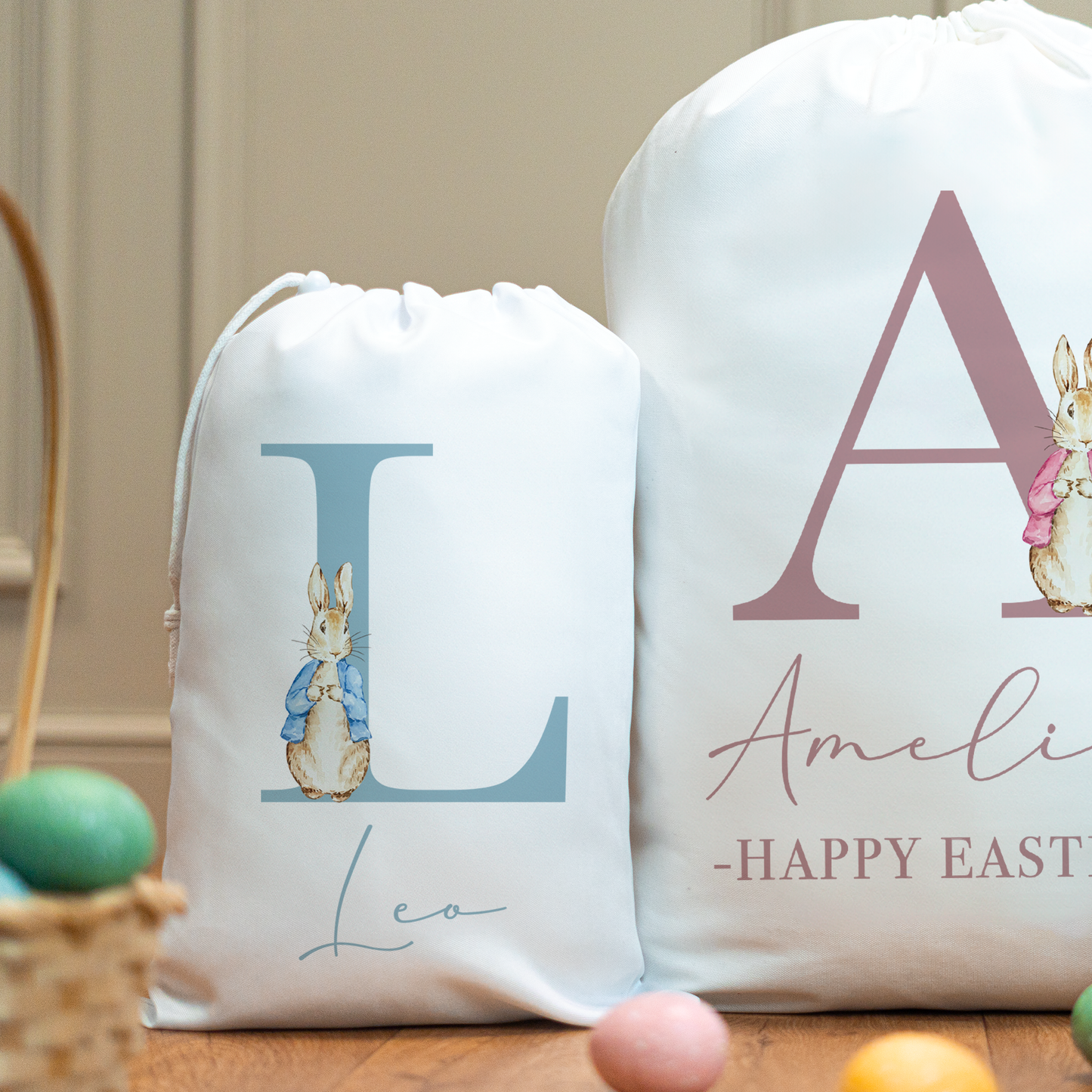 Personalised Easter Rabbit Easter Sacks