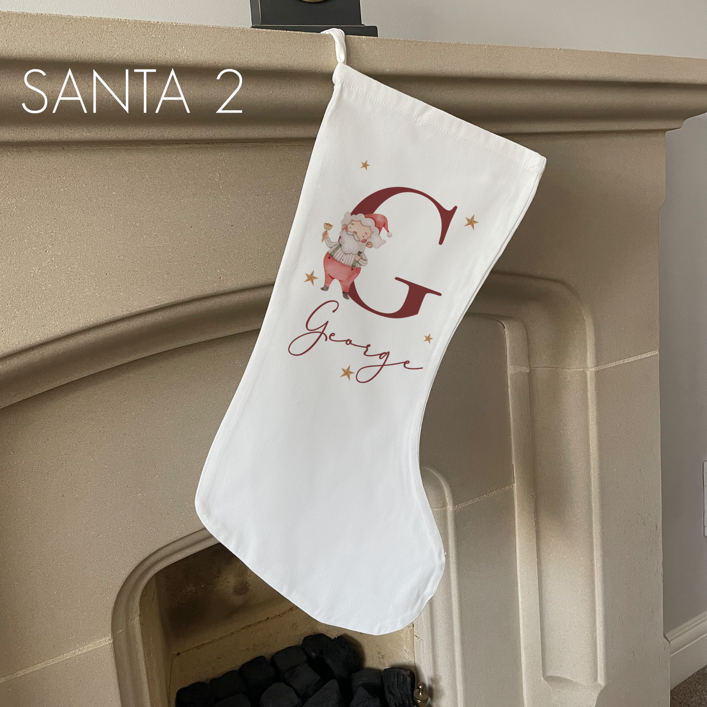 Personalised Santa & Reindeer Stocking