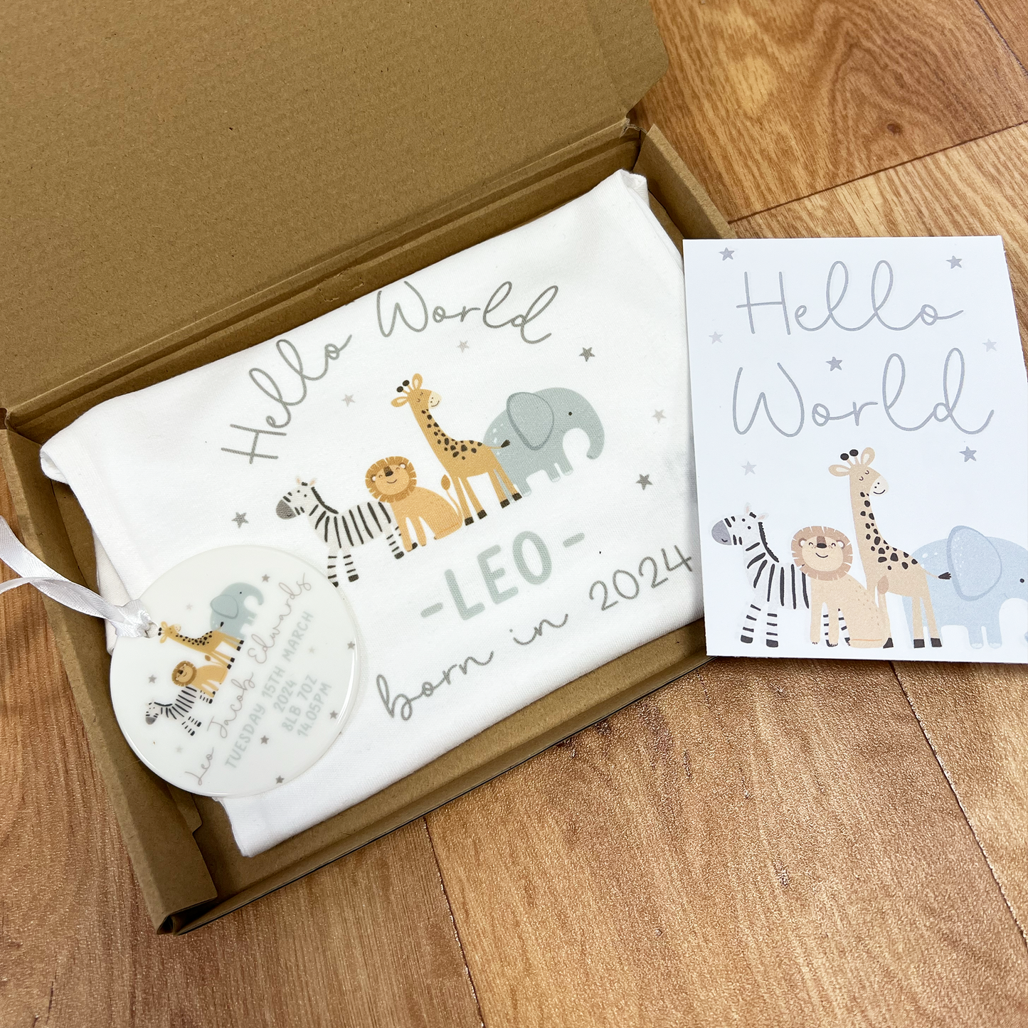 Personalised New Baby Letterbox Gift Set