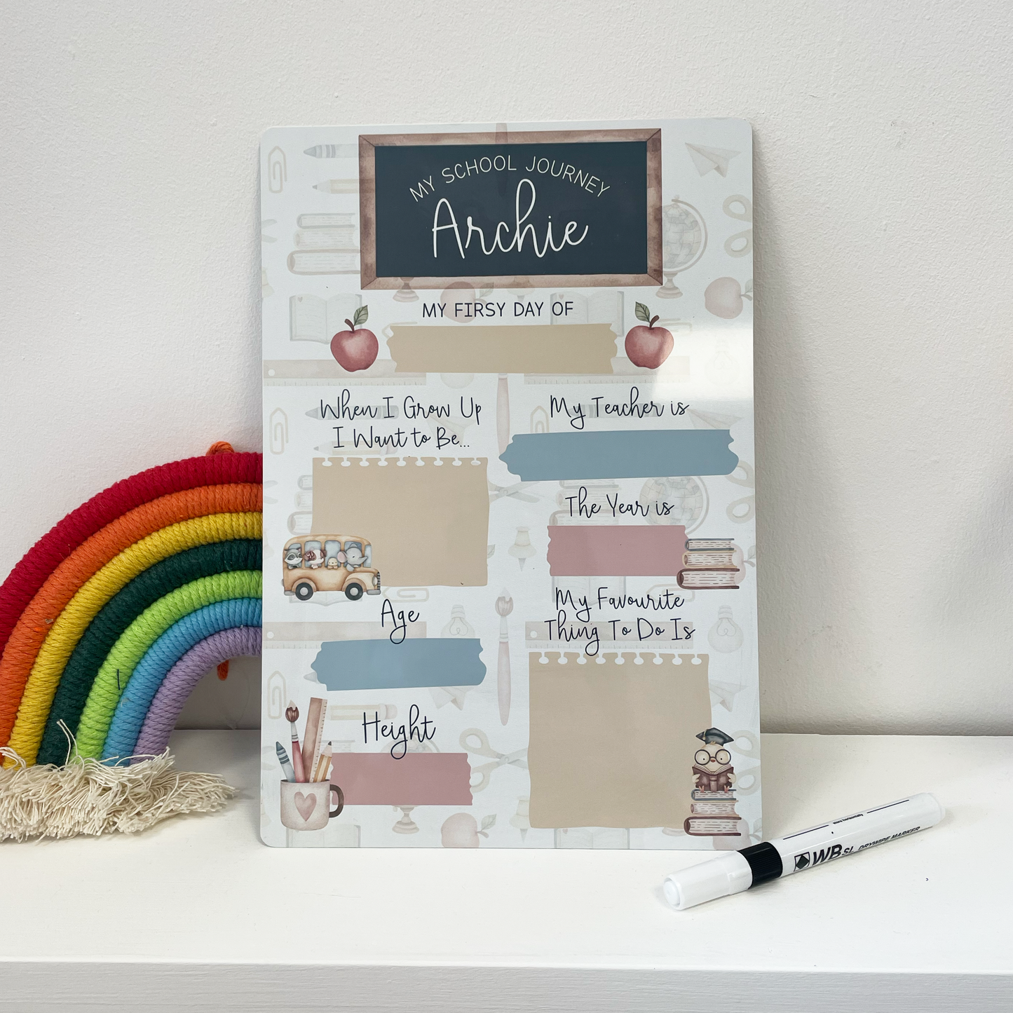 Personalised School Journey Sign