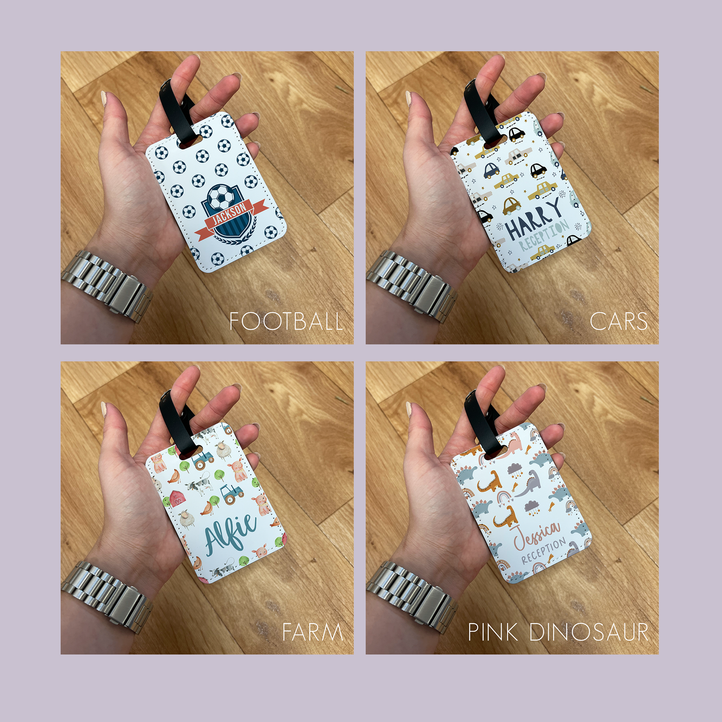 Personalised School Bag Tags