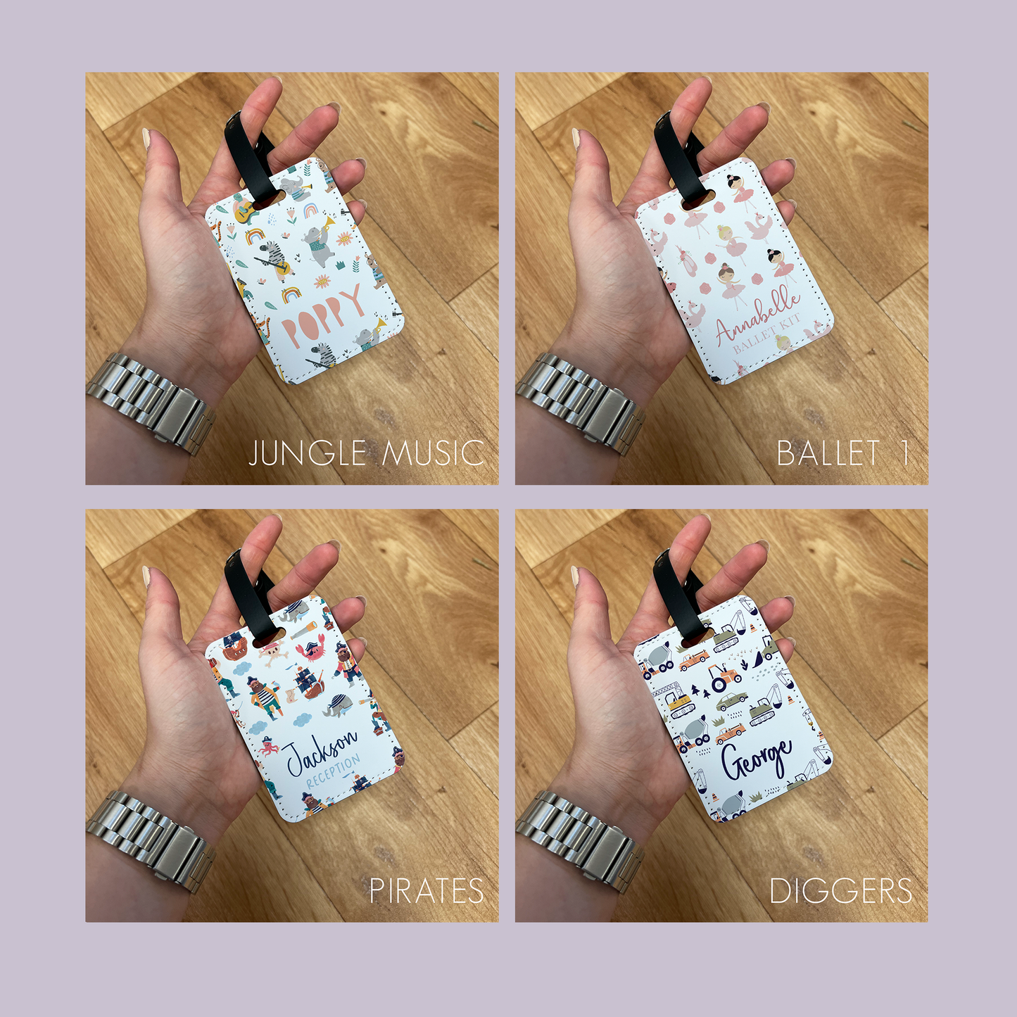 Personalised School Bag Tags