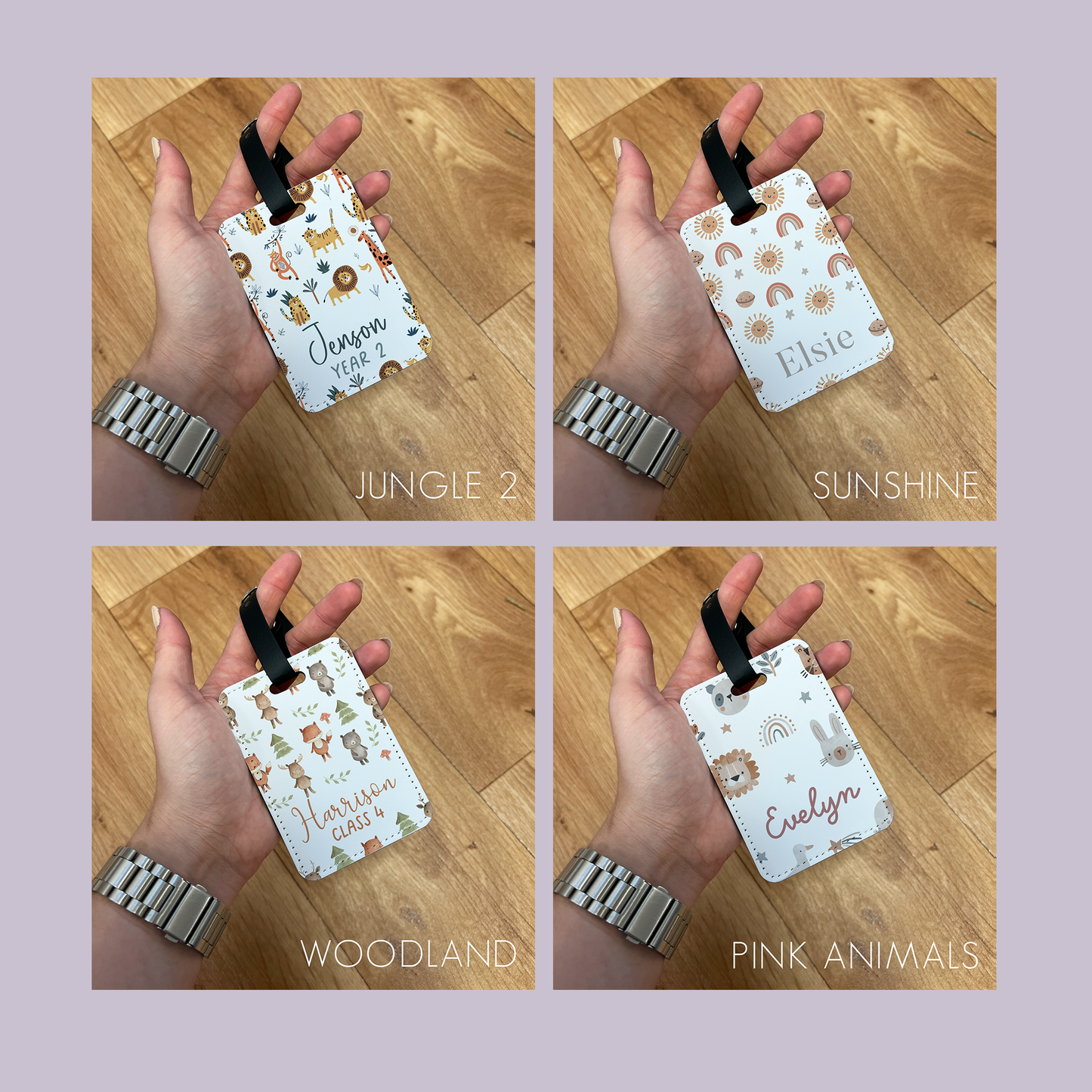 Personalised School Bag Tags