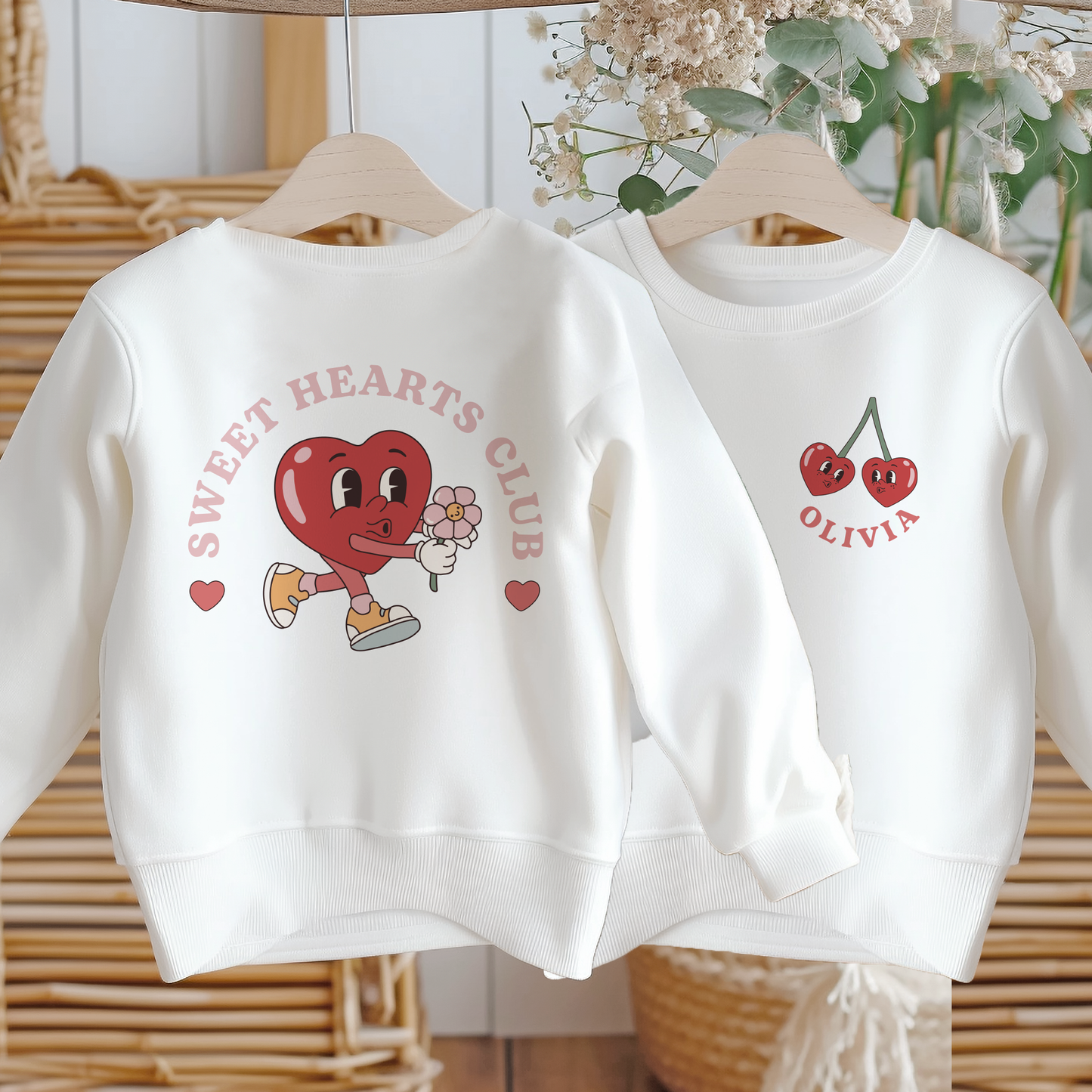 Personalised Kids & Adults Sweet Heart Sweatshirt