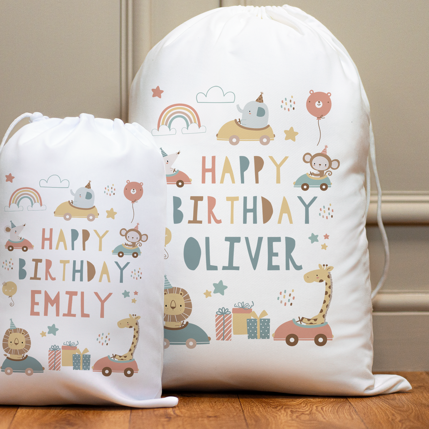 Personalised Safari Birthday Sack