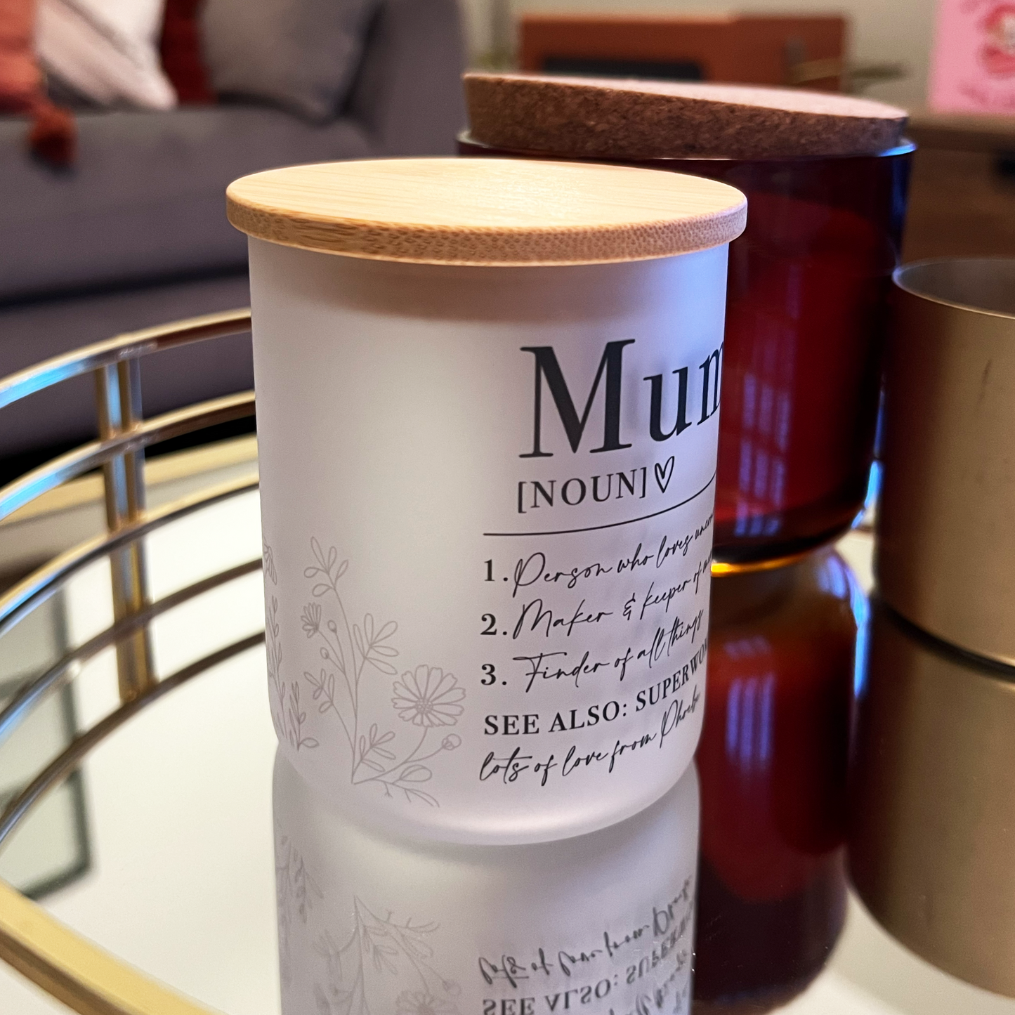 Personalised Mother's Day Mum Candle Jar & Tea Light