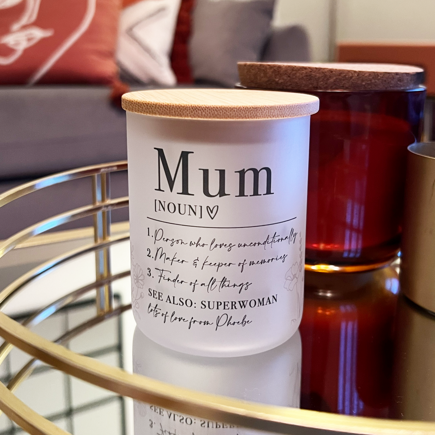 Personalised Mother's Day Mum Candle Jar & Tea Light