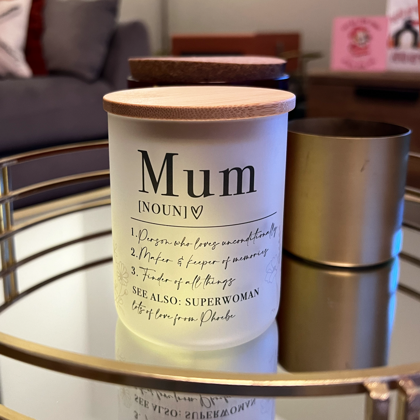 Personalised Mother's Day Mum Candle Jar & Tea Light