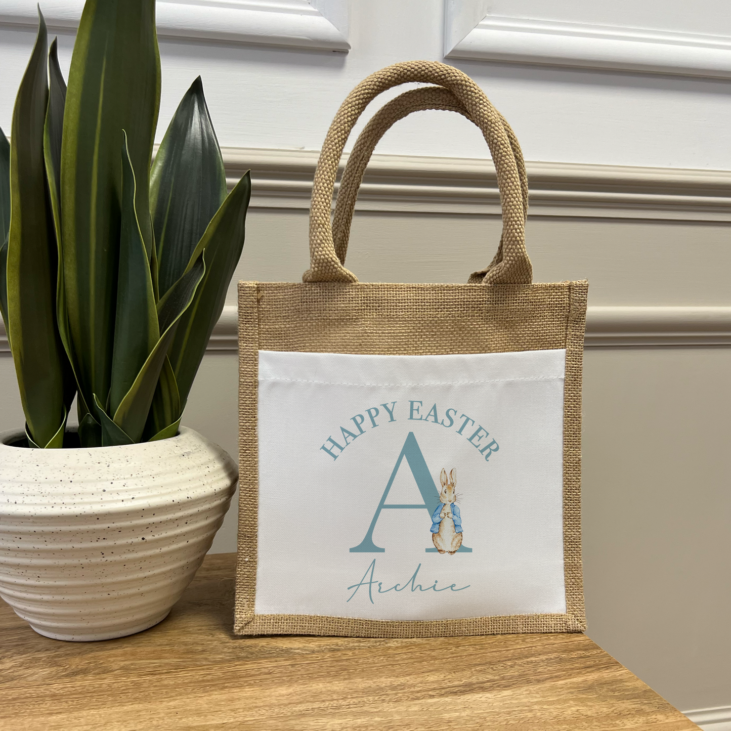 Personalised Easter Jute Bag