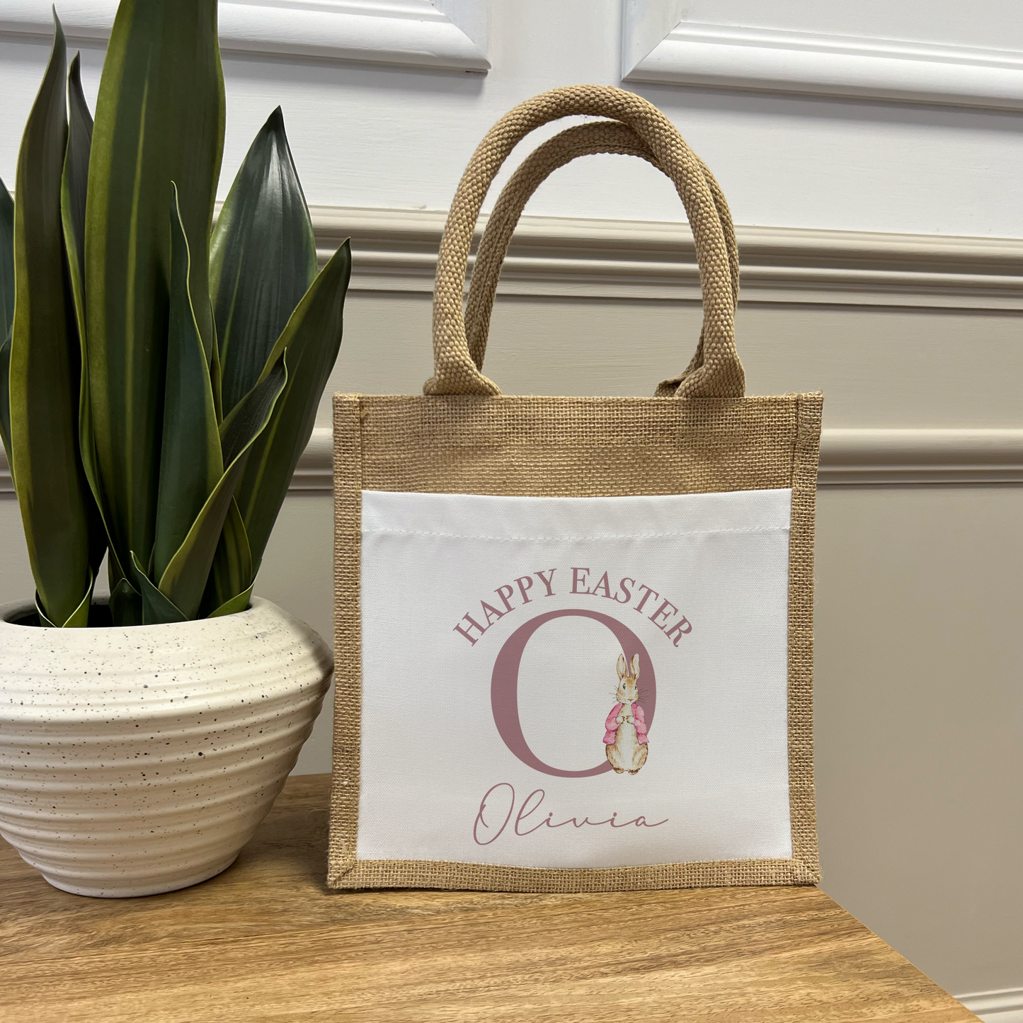 Personalised Easter Jute Bag