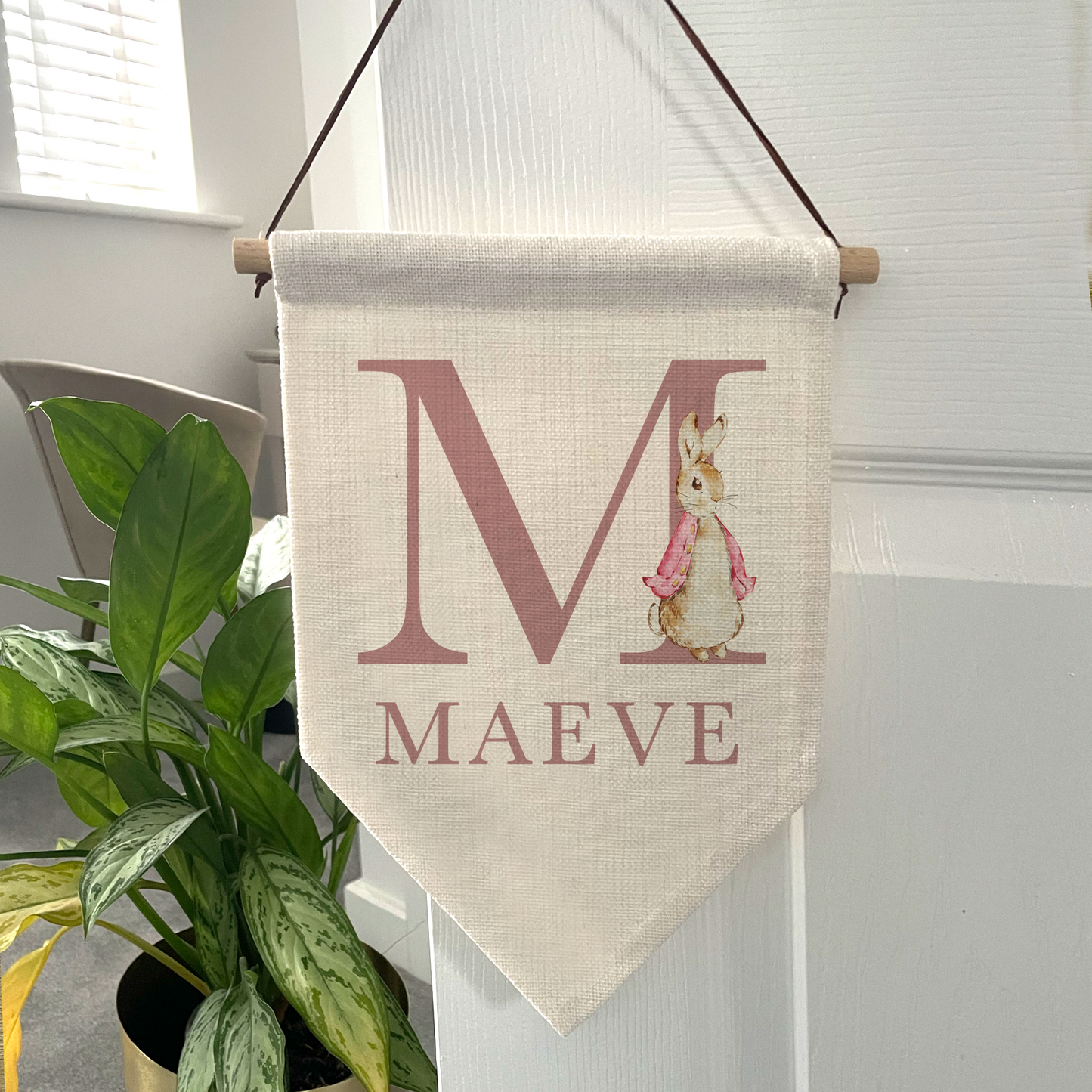 Personalised Bunny Baby Flag