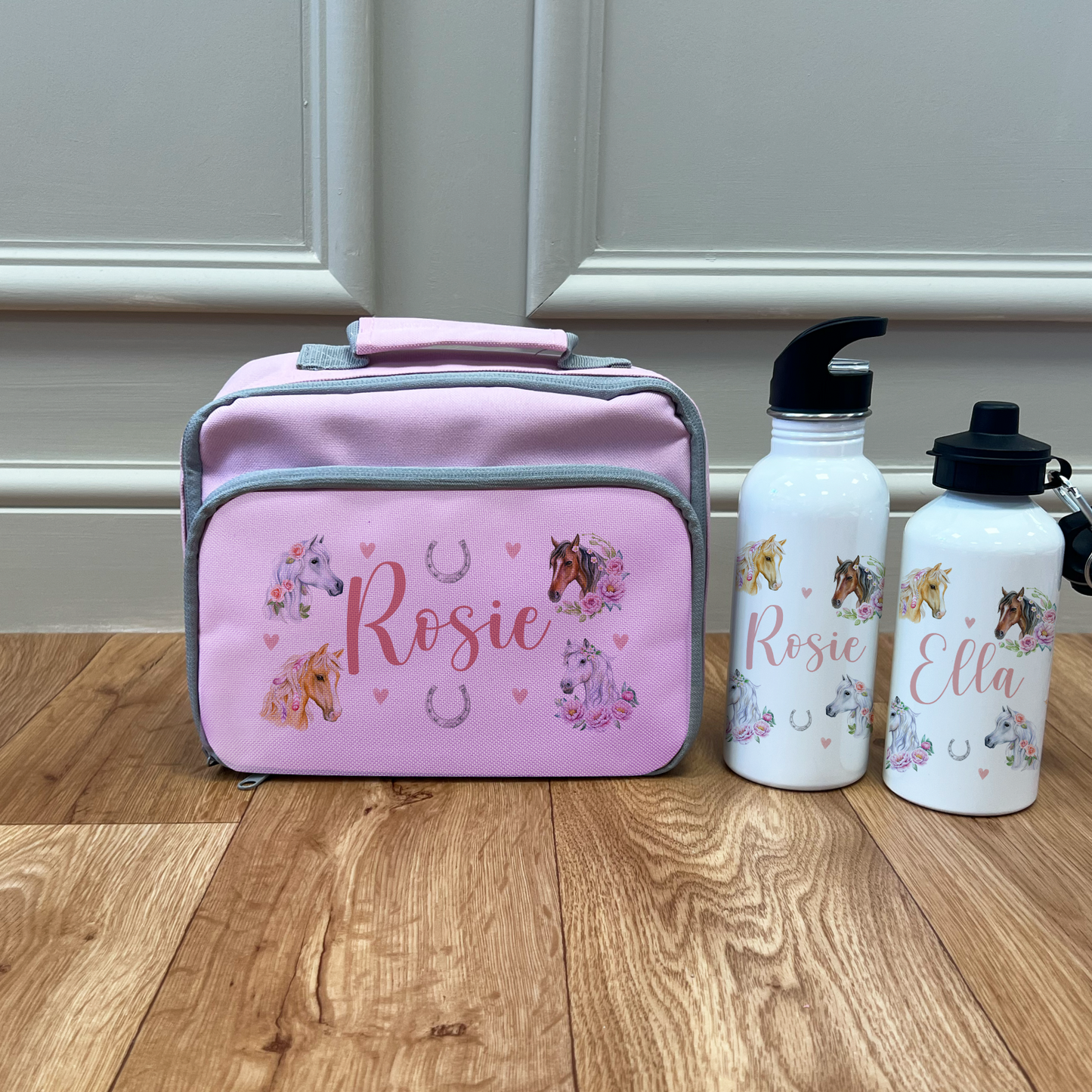 Personalised Horse Lunch Box & Bottle Set