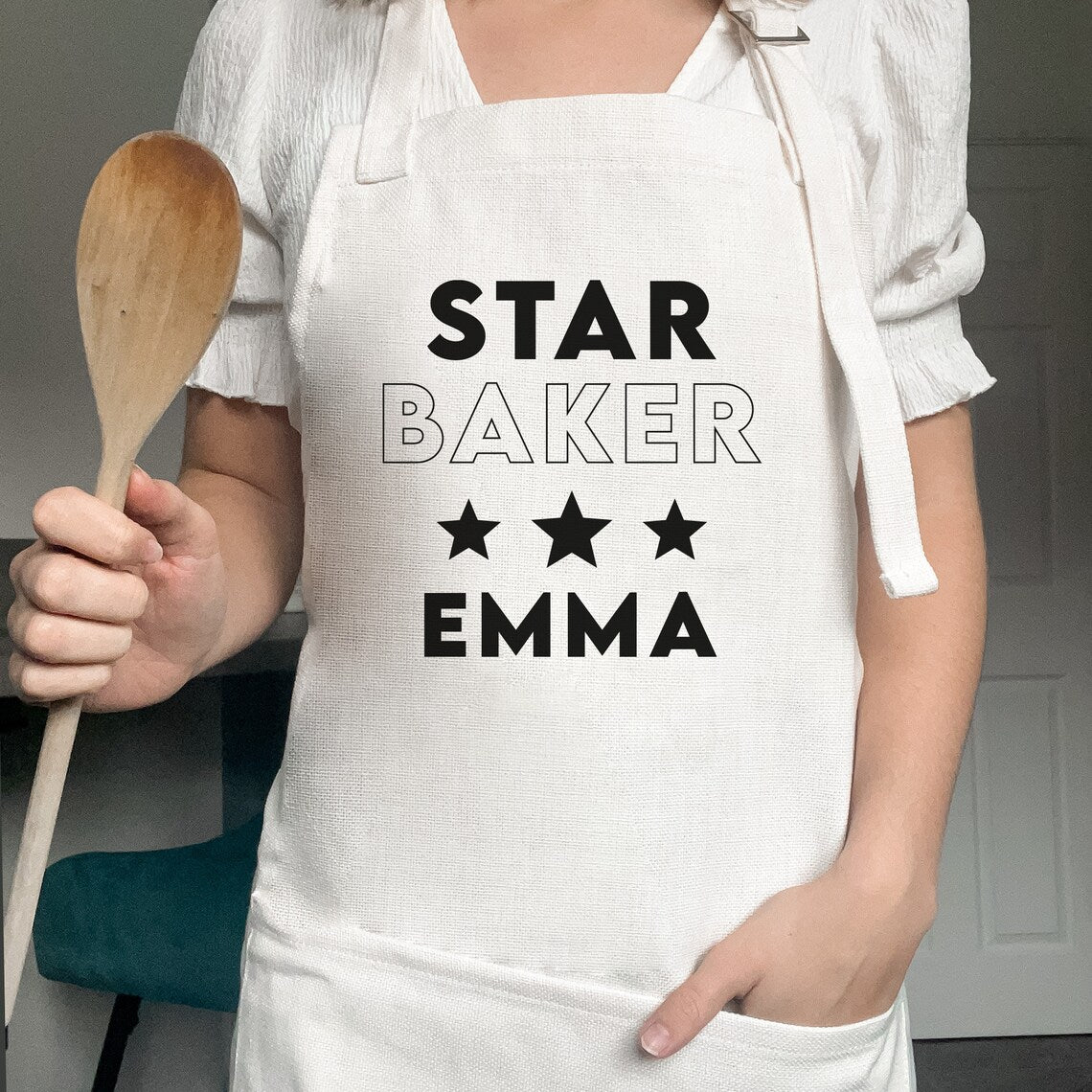 Personalised Star Baker Apron & Chefs Hat Set