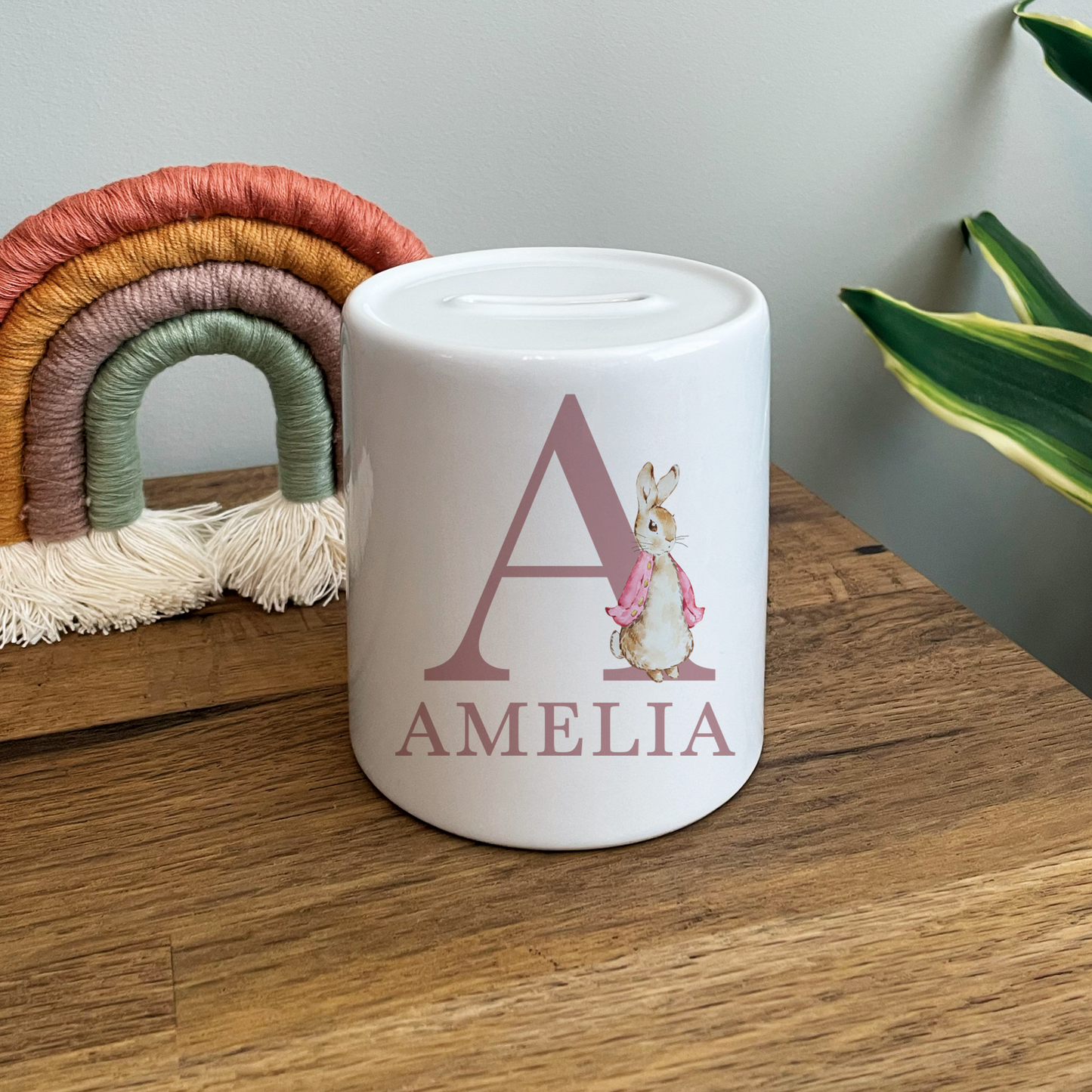 Personalised Bunny Money Box