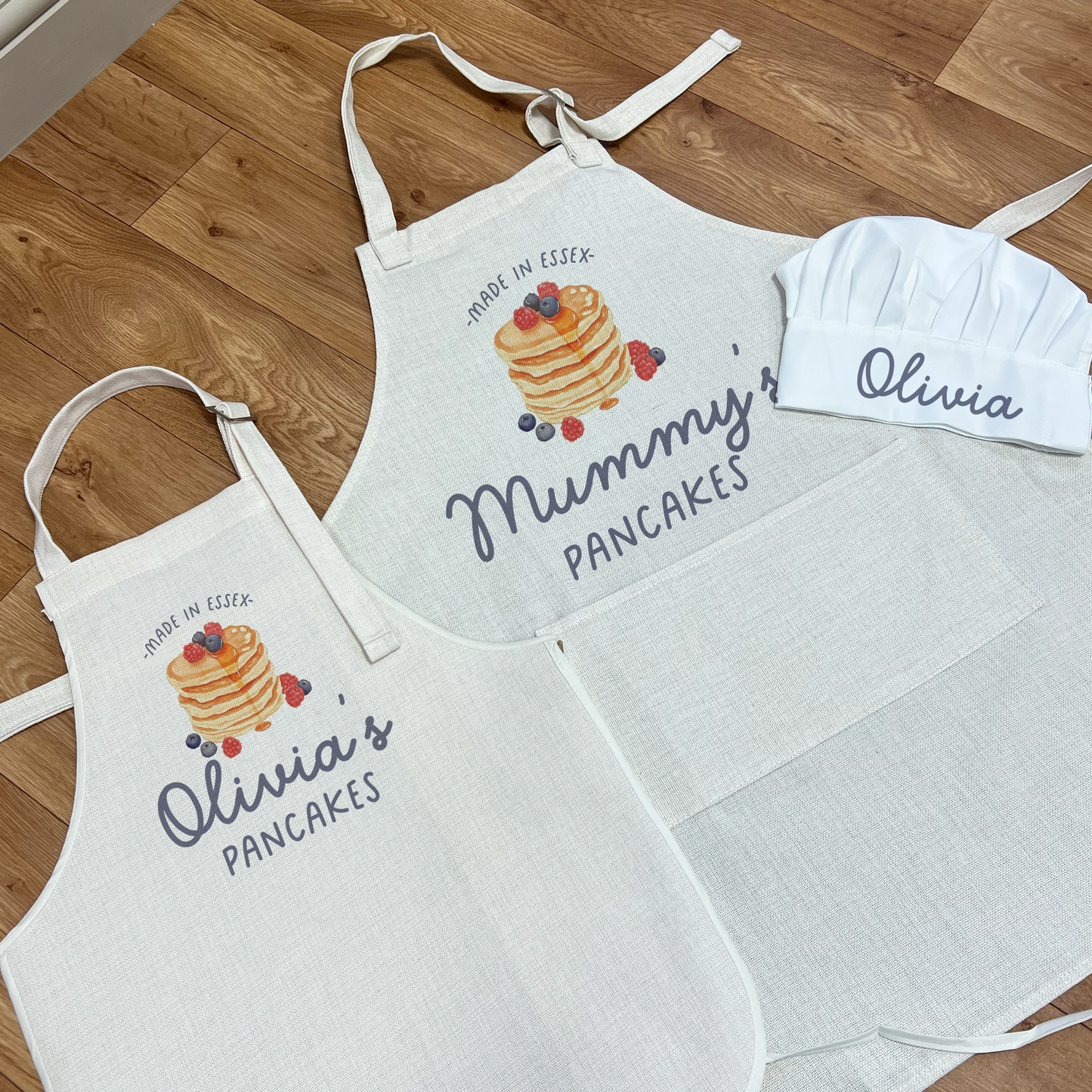 Personalised Pancake Apron & Chefs Hat Set