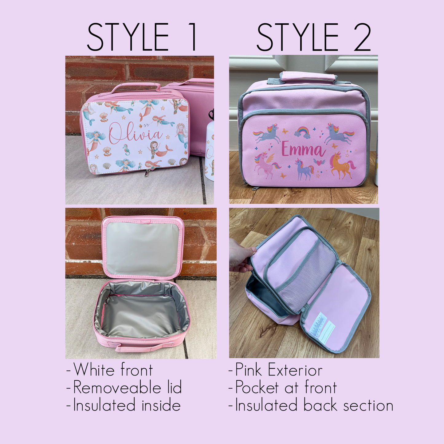 Personalised Mermaid Lunch Box & Bottle Set