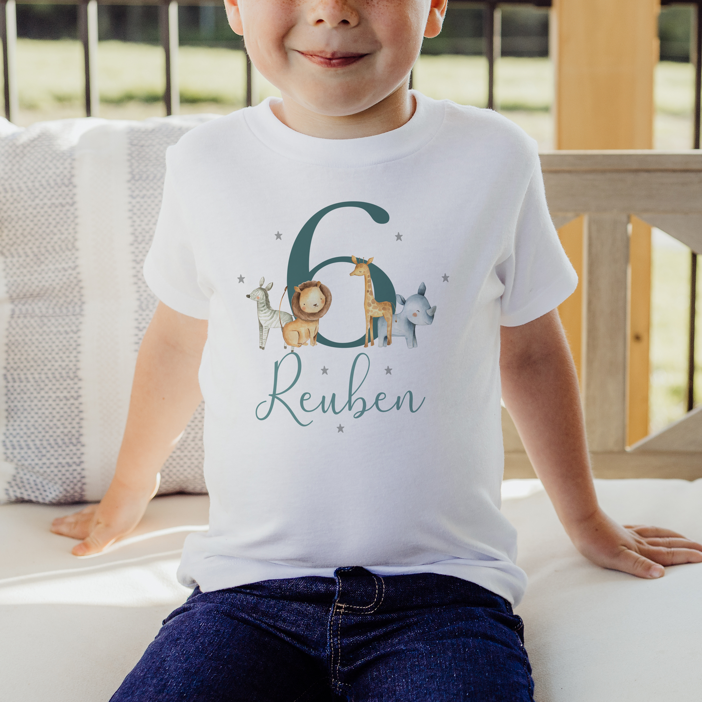 Personalised First Birthday Jungle T-Shirt & Baby Vest
