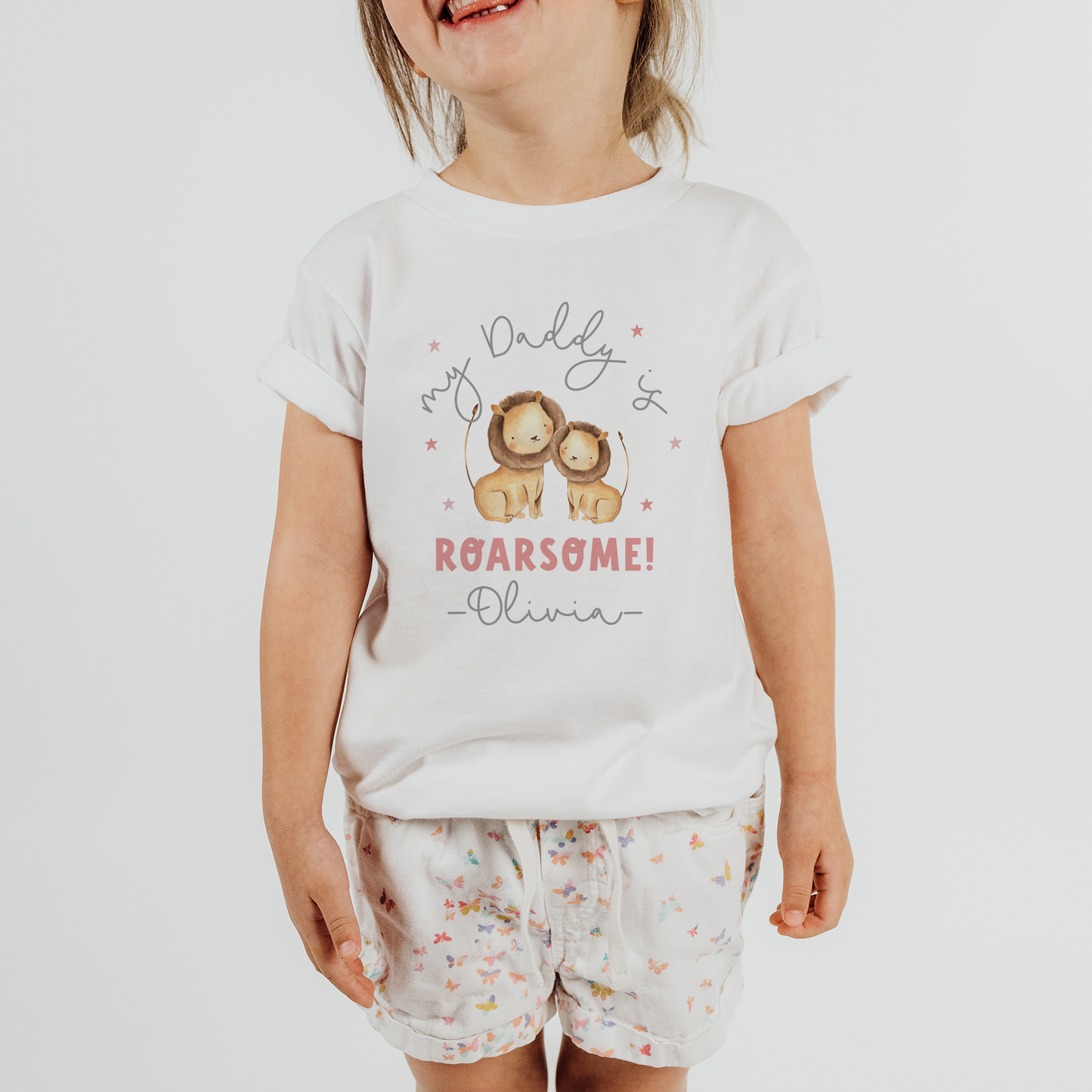Personalised Lion Father's Day T-Shirt & Baby Vest