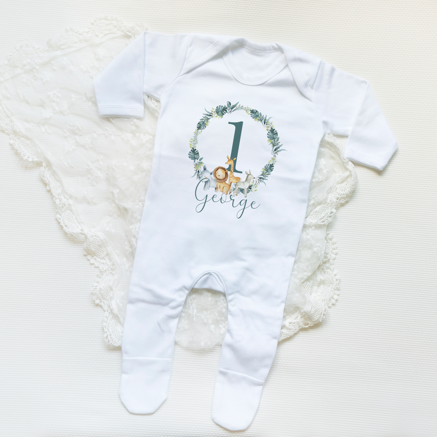Personalised First Birthday Jungle T-Shirt & Baby Vest