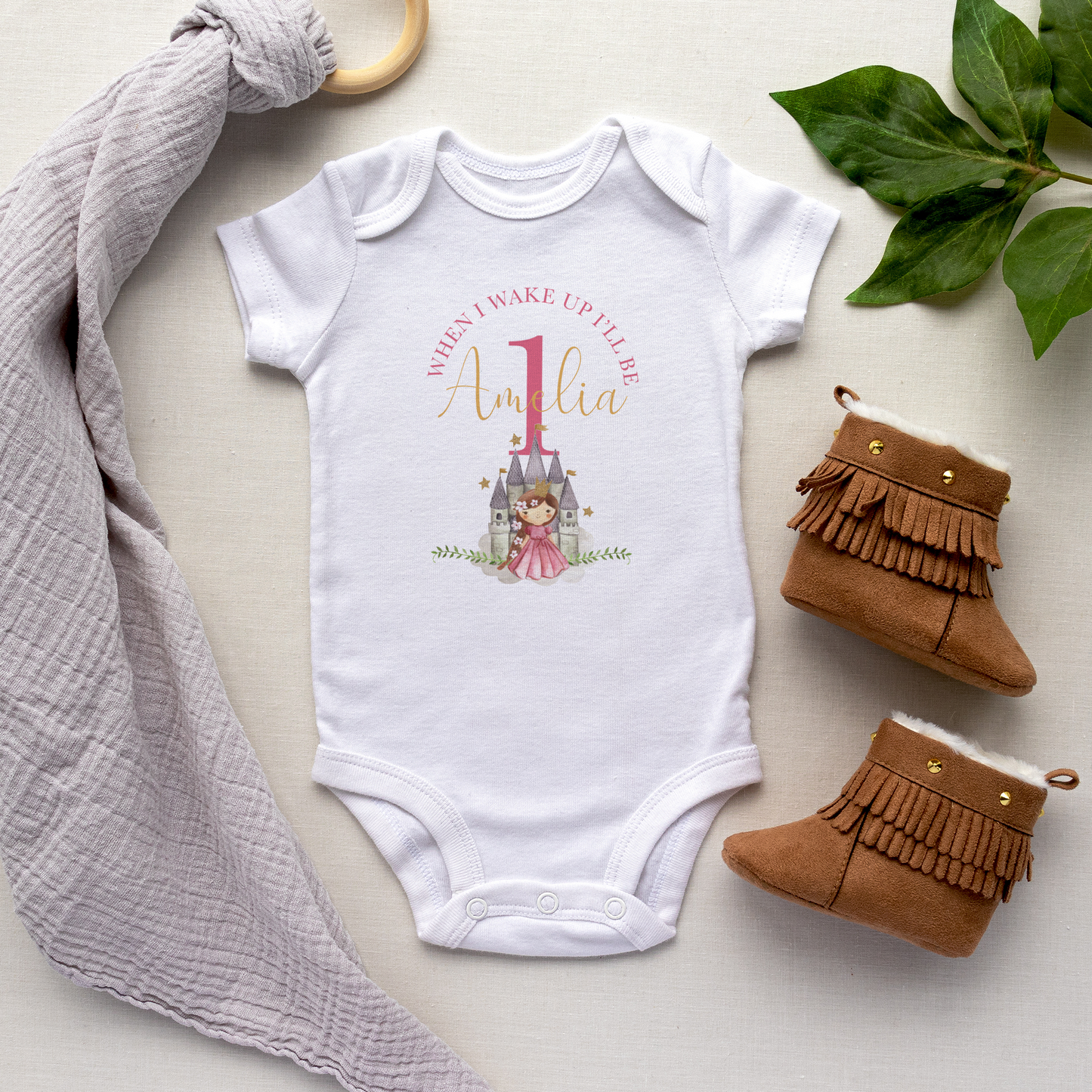 Personalised When I Wake Up I Will Be 1 Princess Pyjamas