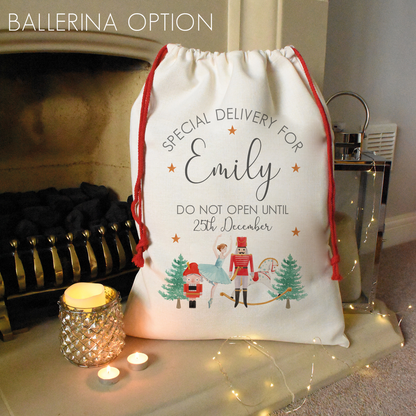 Personalised Nutcracker Christmas Sack