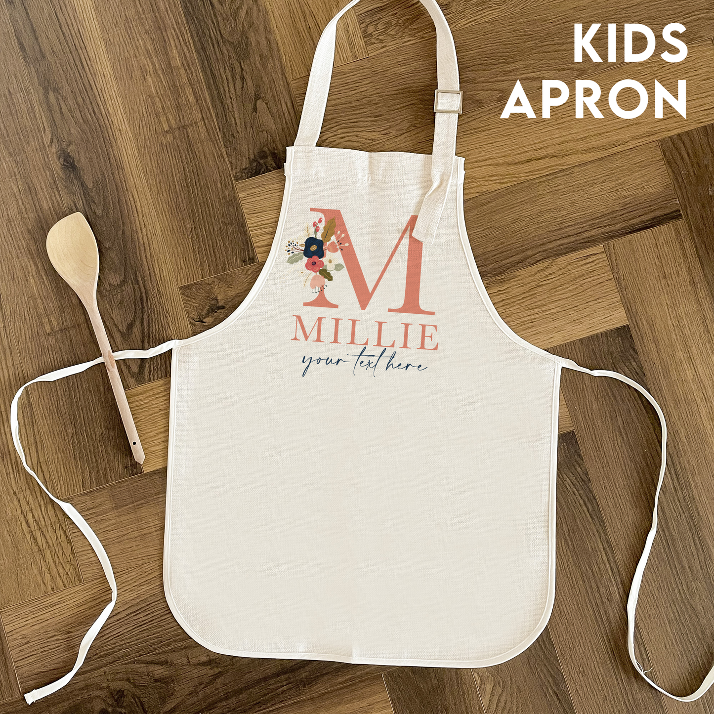Personalised Floral Initial Apron