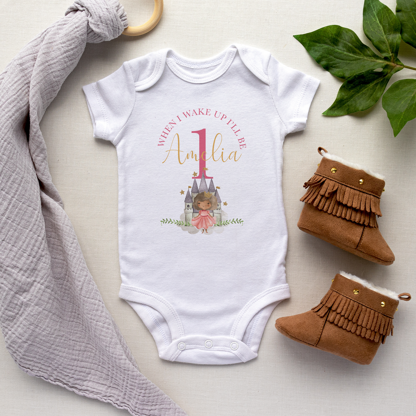 Personalised When I Wake Up I Will Be 1 Princess Pyjamas