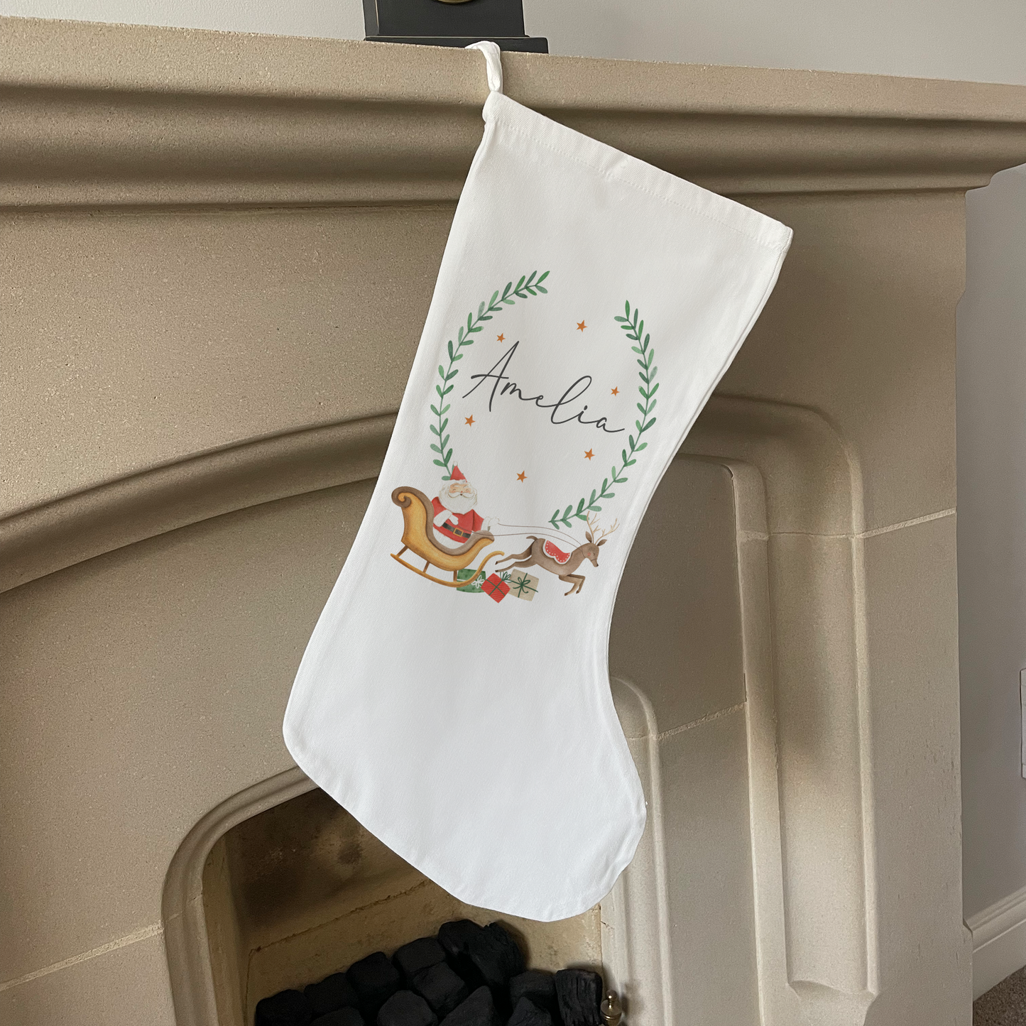 Personalised Santa's Sleigh Stocking