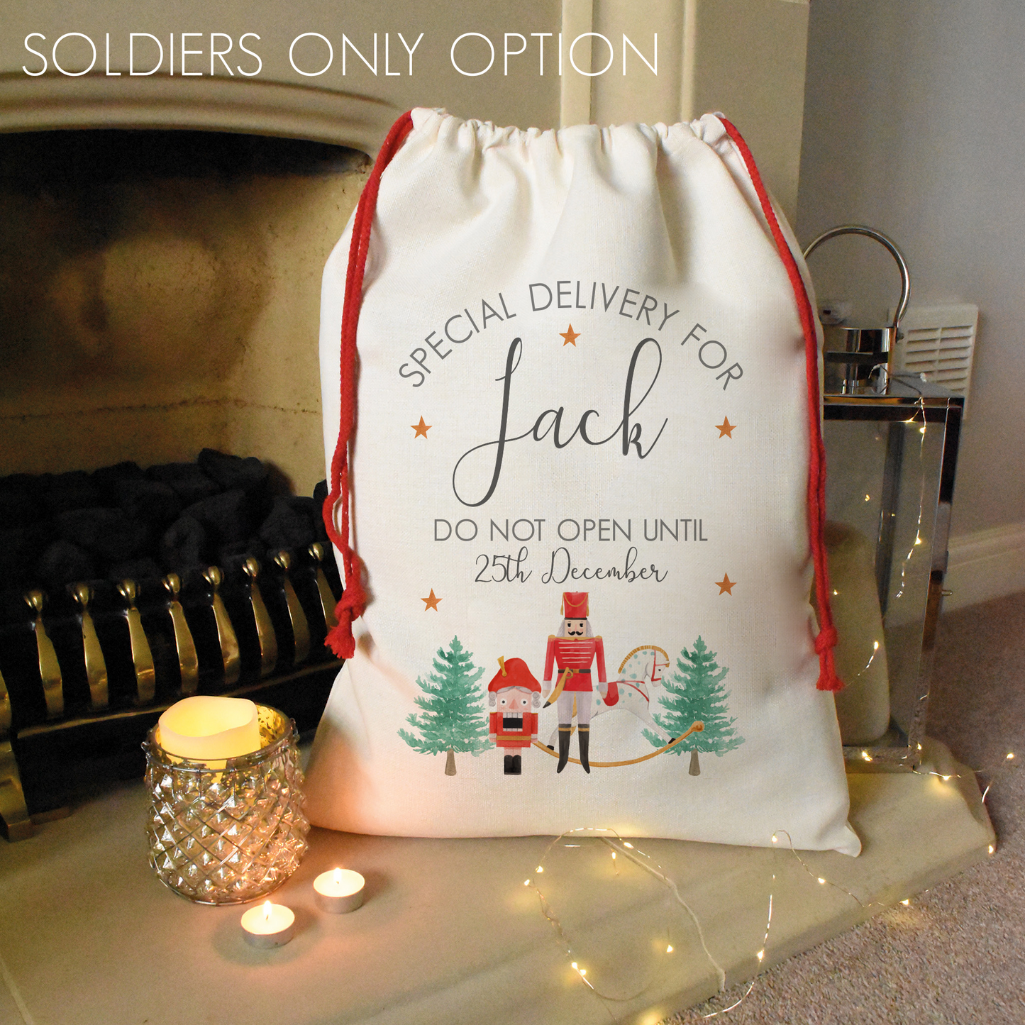 Personalised Nutcracker Christmas Sack