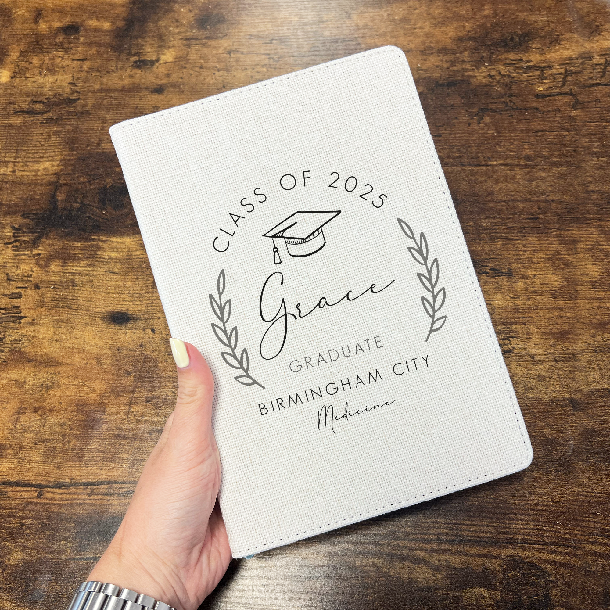Personalised Graduation Notebook – Jean and Moon