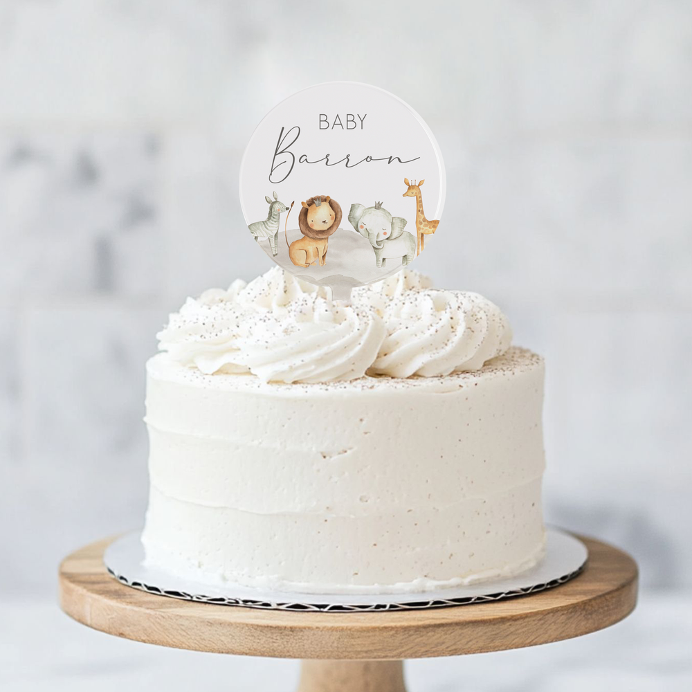 
                      
                        Personalised Jungle Baby Shower Cake Topper
                      
                    