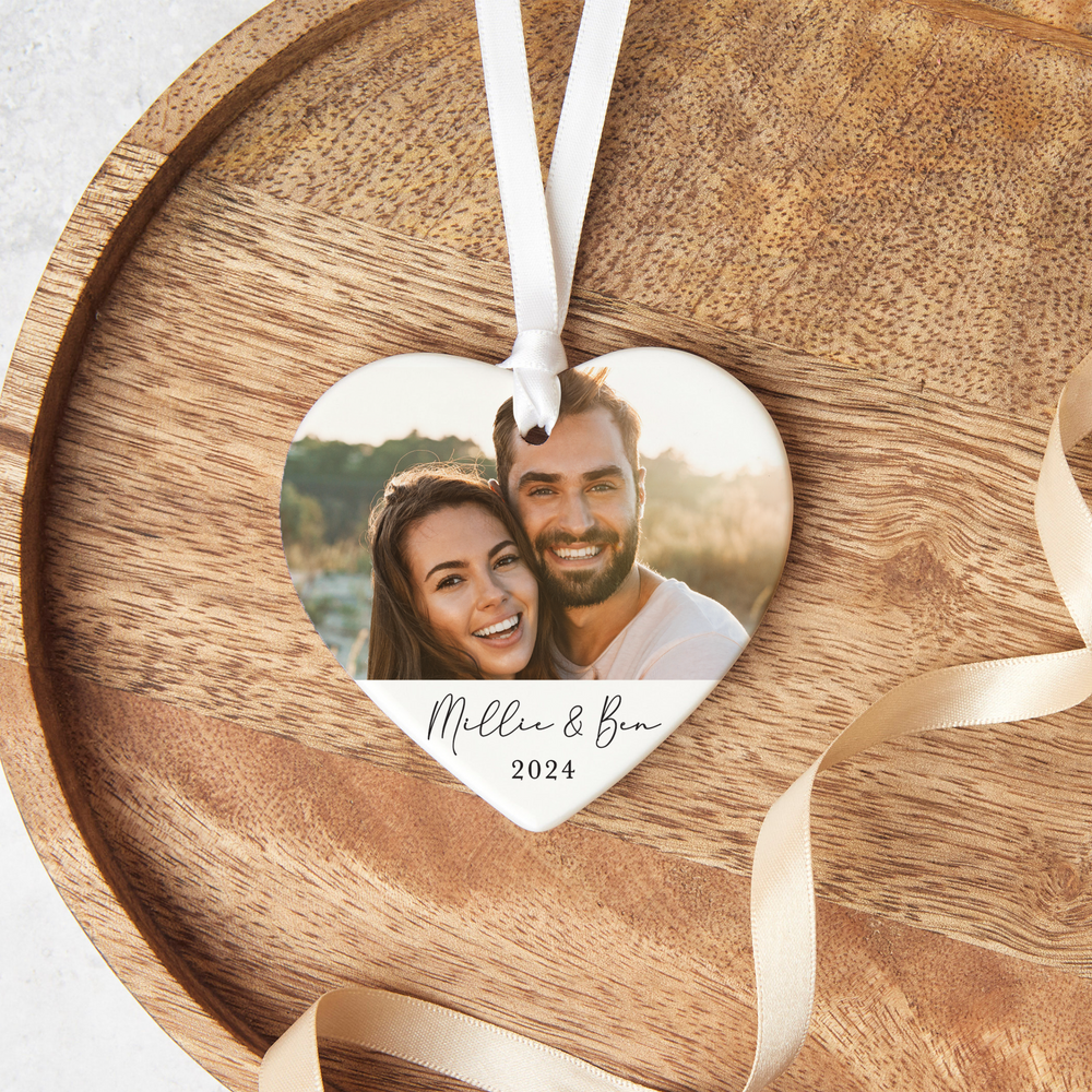 Personalised Valentines Photo Heart Ornament