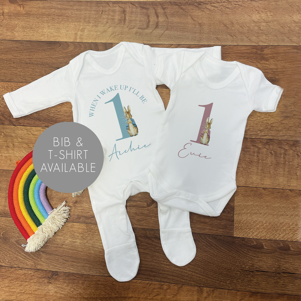 
                      
                        Personalised Bunny Birthday T-Shirt & Sleepsuit
                      
                    