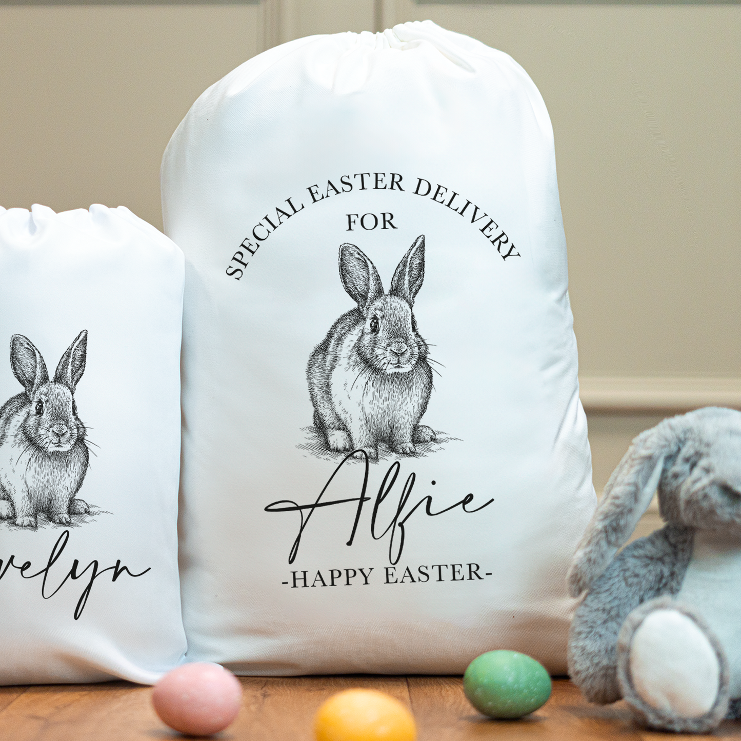 
                  
                    Personalised Vintage Bunny Easter Sacks
                  
                